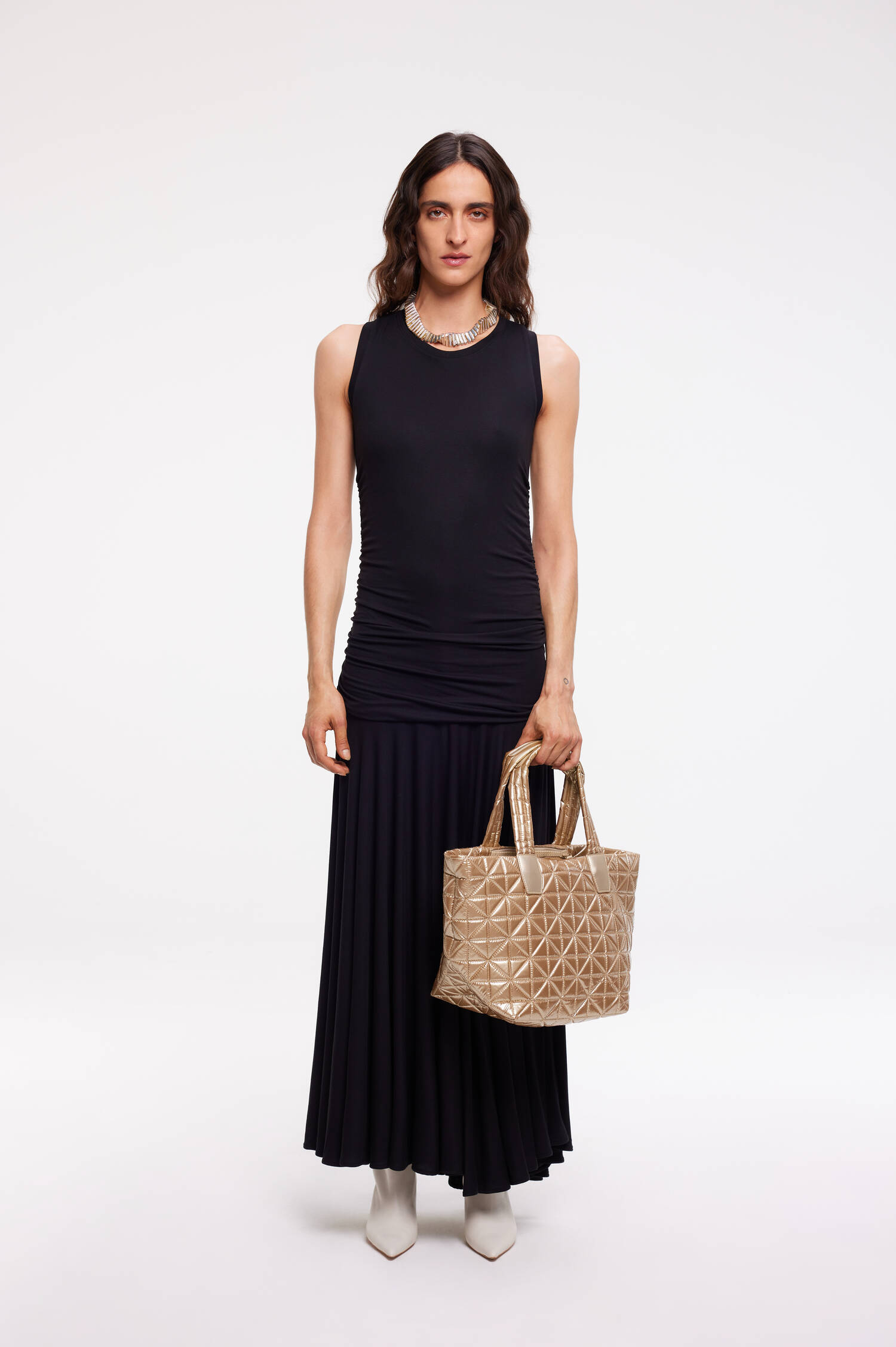 Tasche VEE LINE TOTE SMALL in Gold Metallic