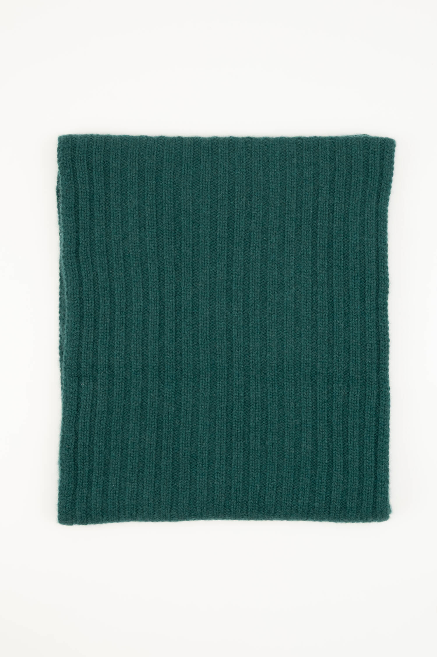 Cashmere-Rippstrick-Schal in Grün