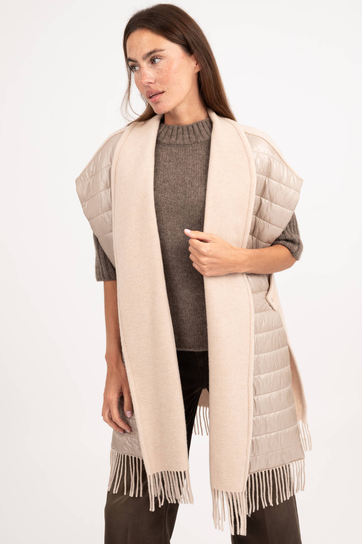 Hybrid-Cape in Beige