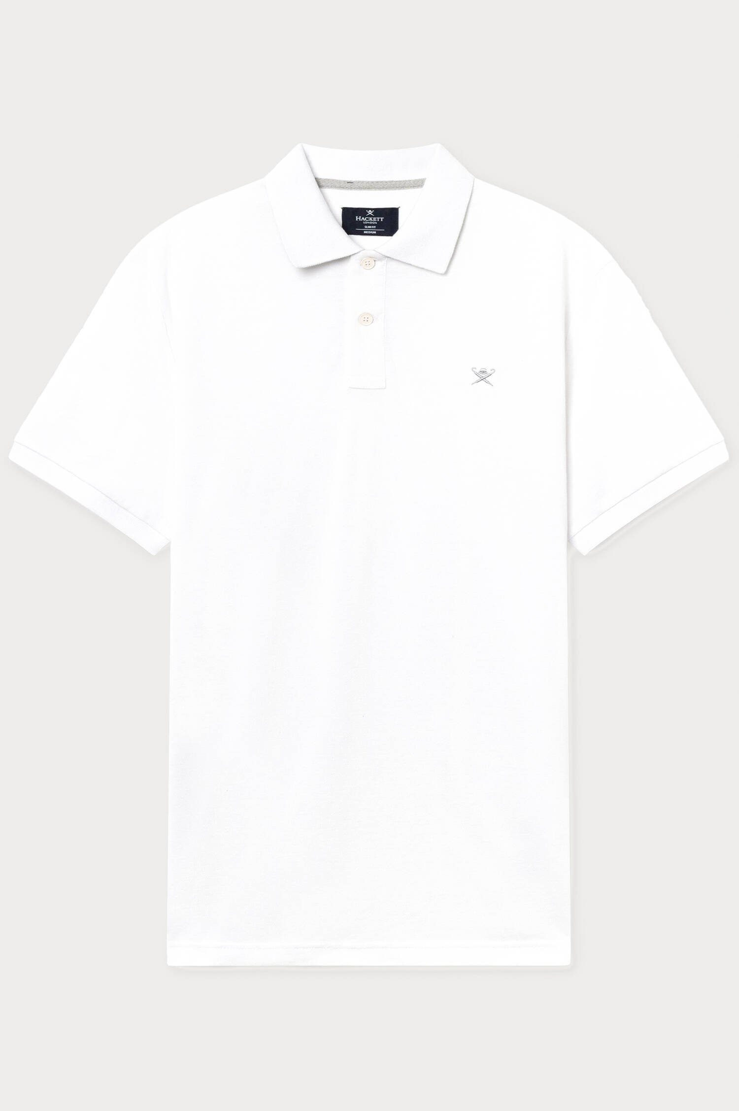 Polo-Shirt mit gesticktem Logo in Weiß