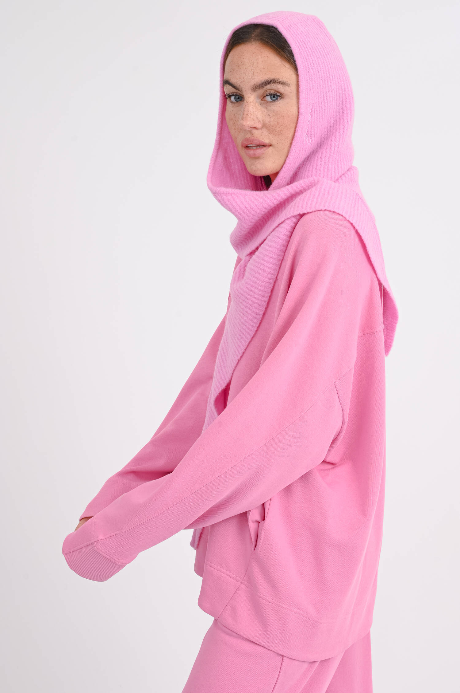 Schalhaube in Hot Pink Schalhaube in Hot Pink