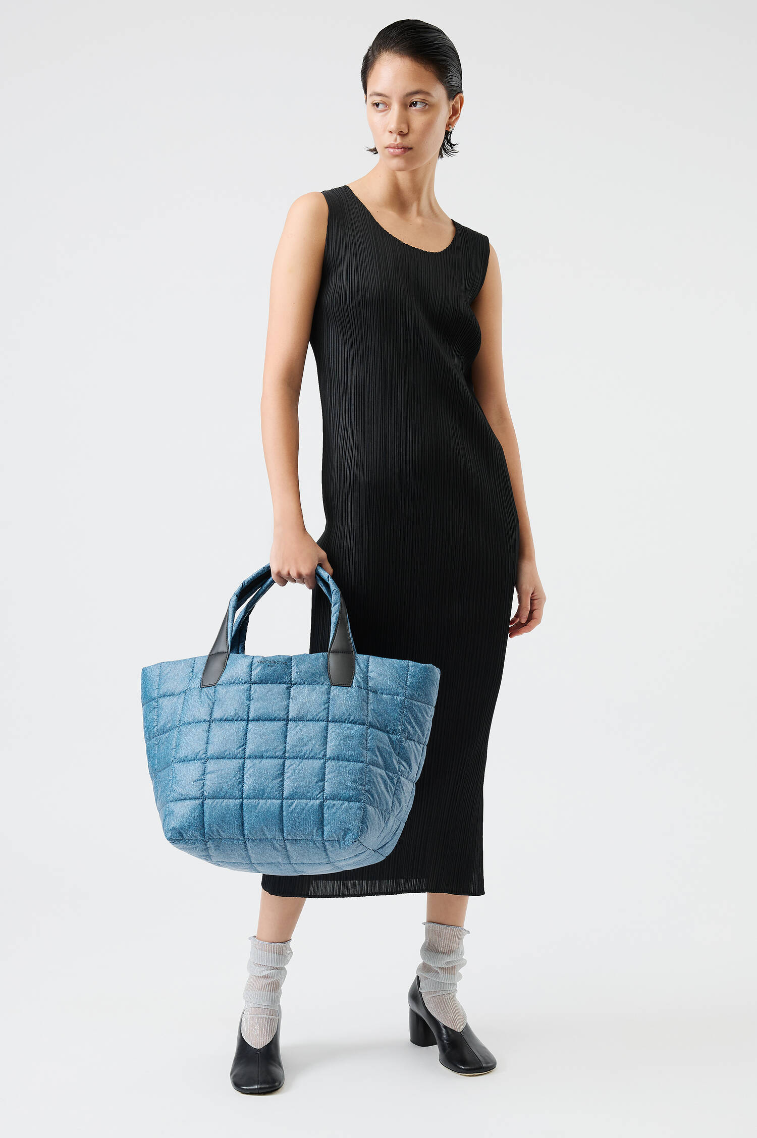 Gesteppte Tasche PORTER TOTE MEDIUM in Denim