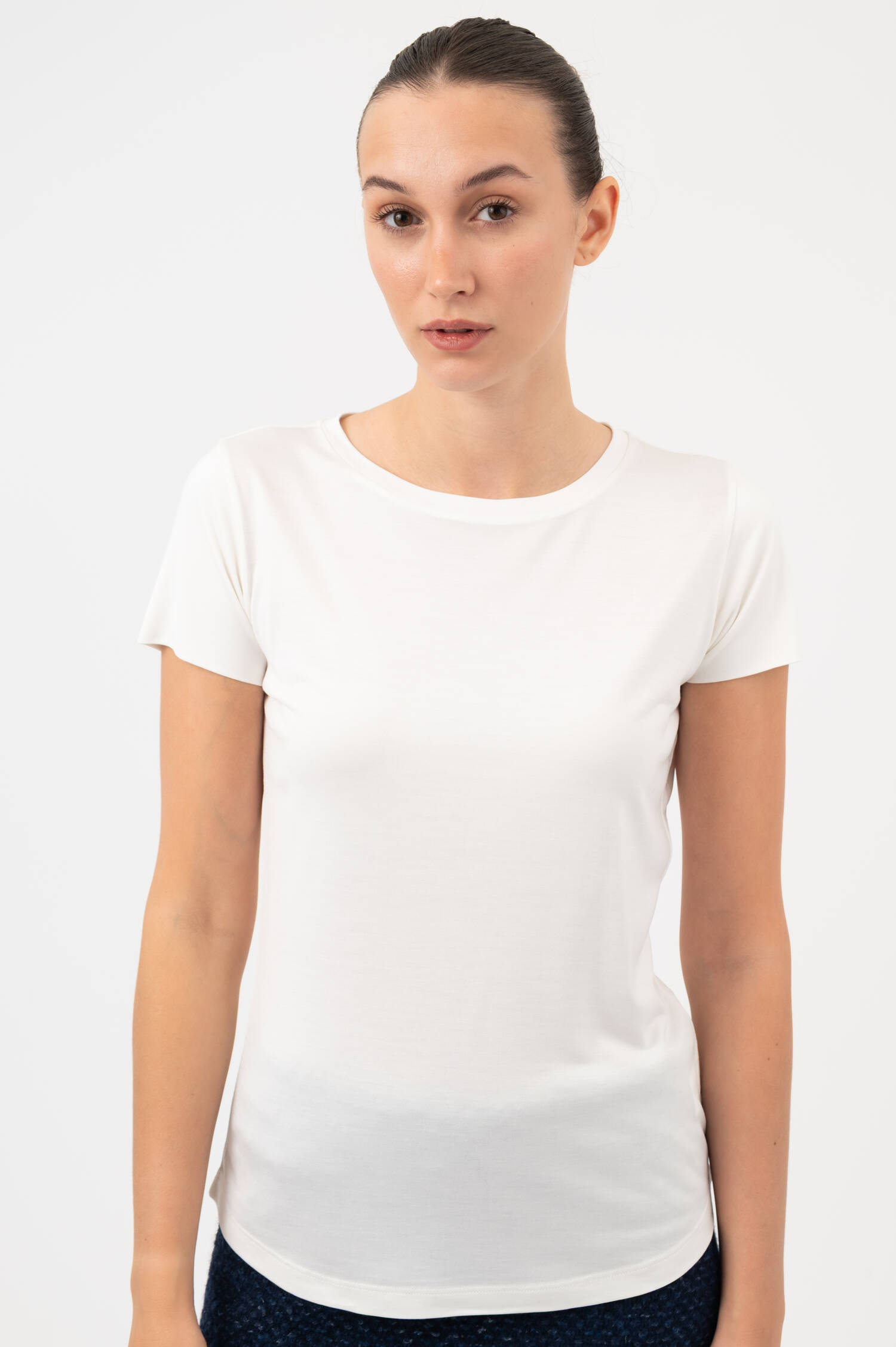 Seiden-Shirt FANNY in Biancoweiß Seiden-Shirt FANNY in Biancoweiß