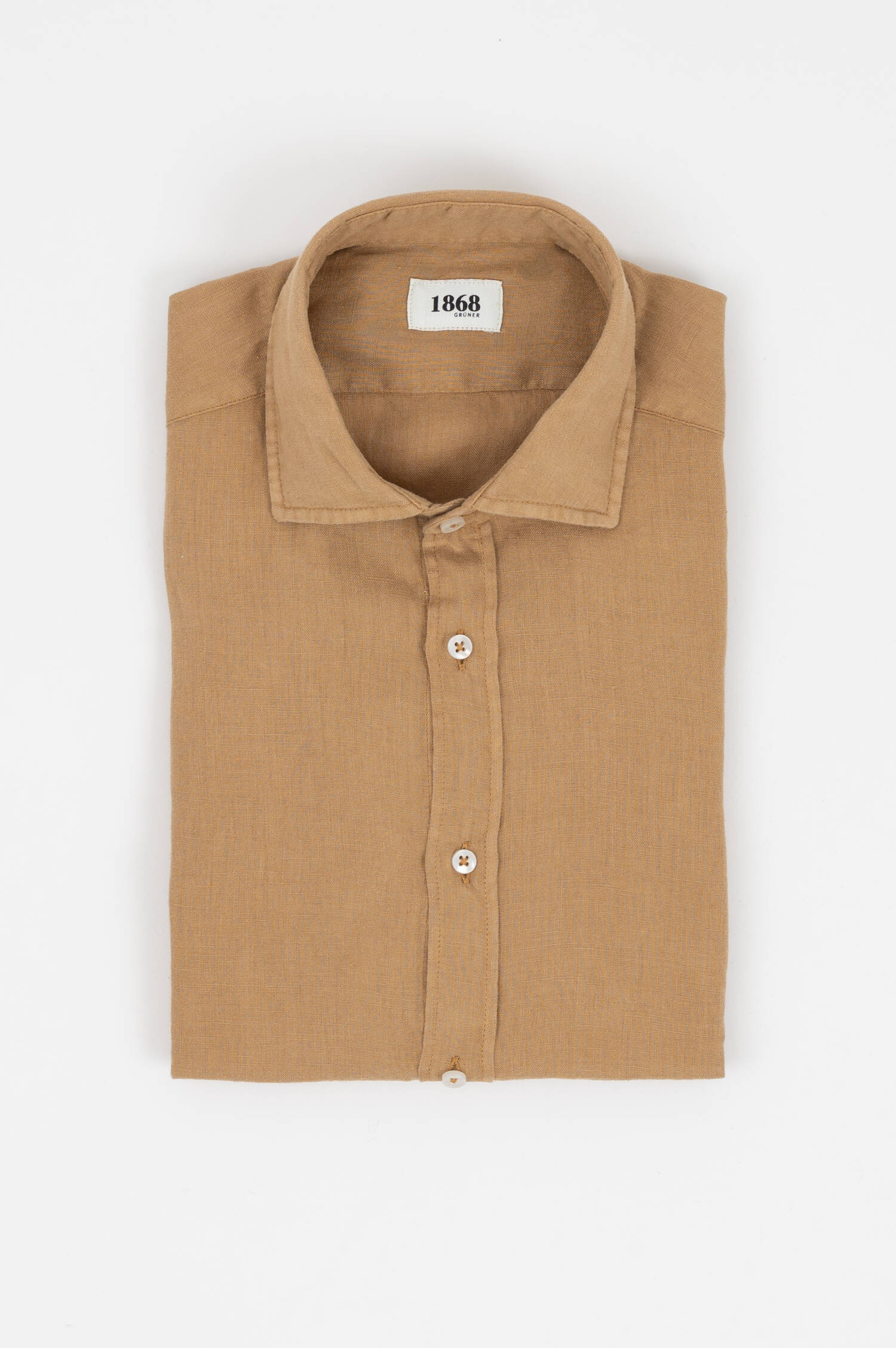 Leinenhemd BAROLO LINO Ocker