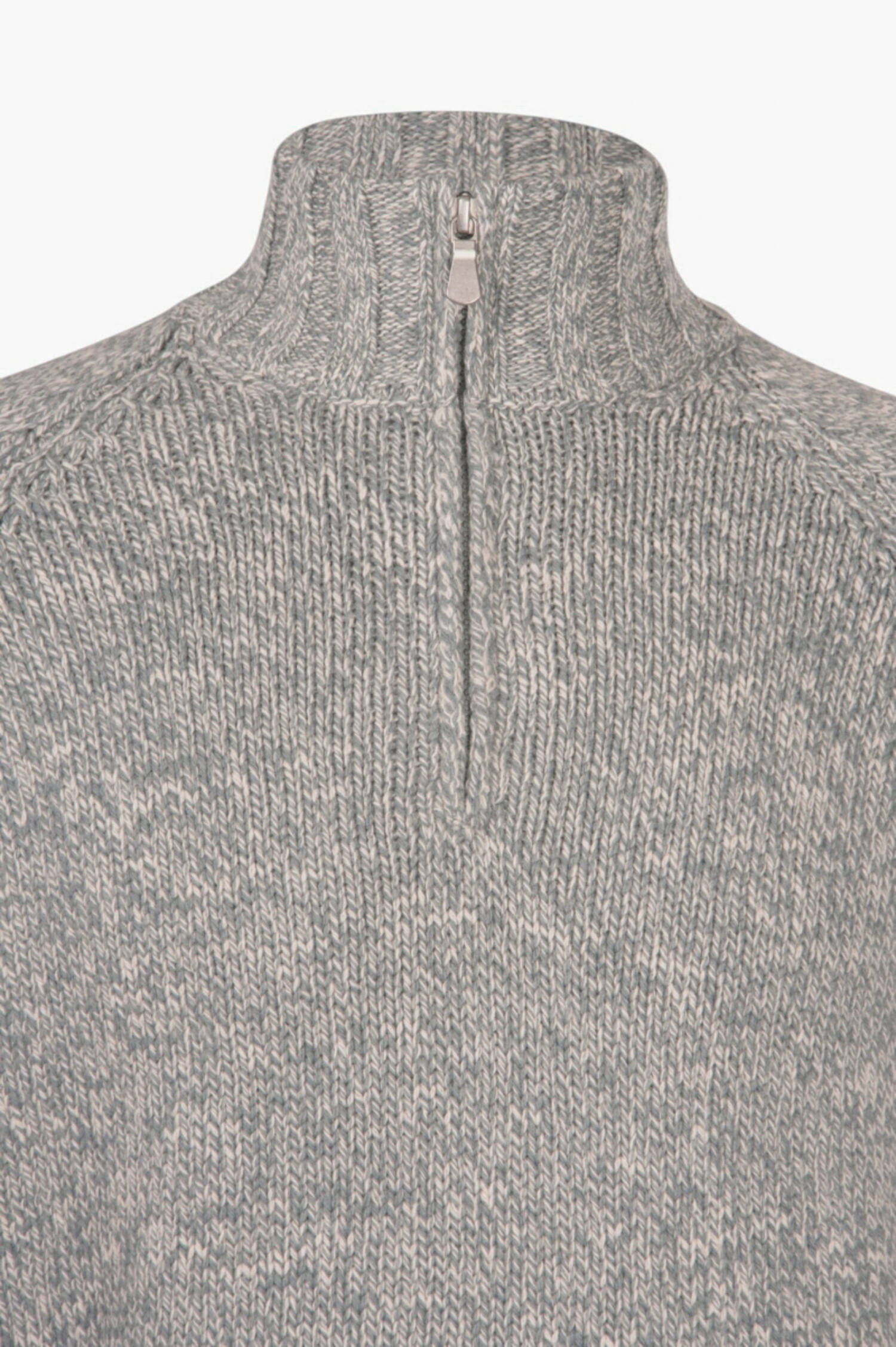 Woll-Troyer in Blau/Beige meliert Woll-Troyer in Blau/Beige meliert