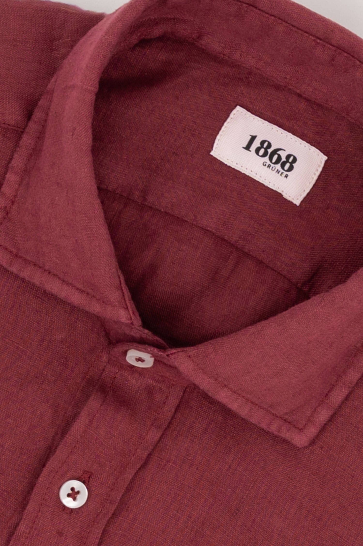 Leinenhemd BAROLO LINO in Bordeaux