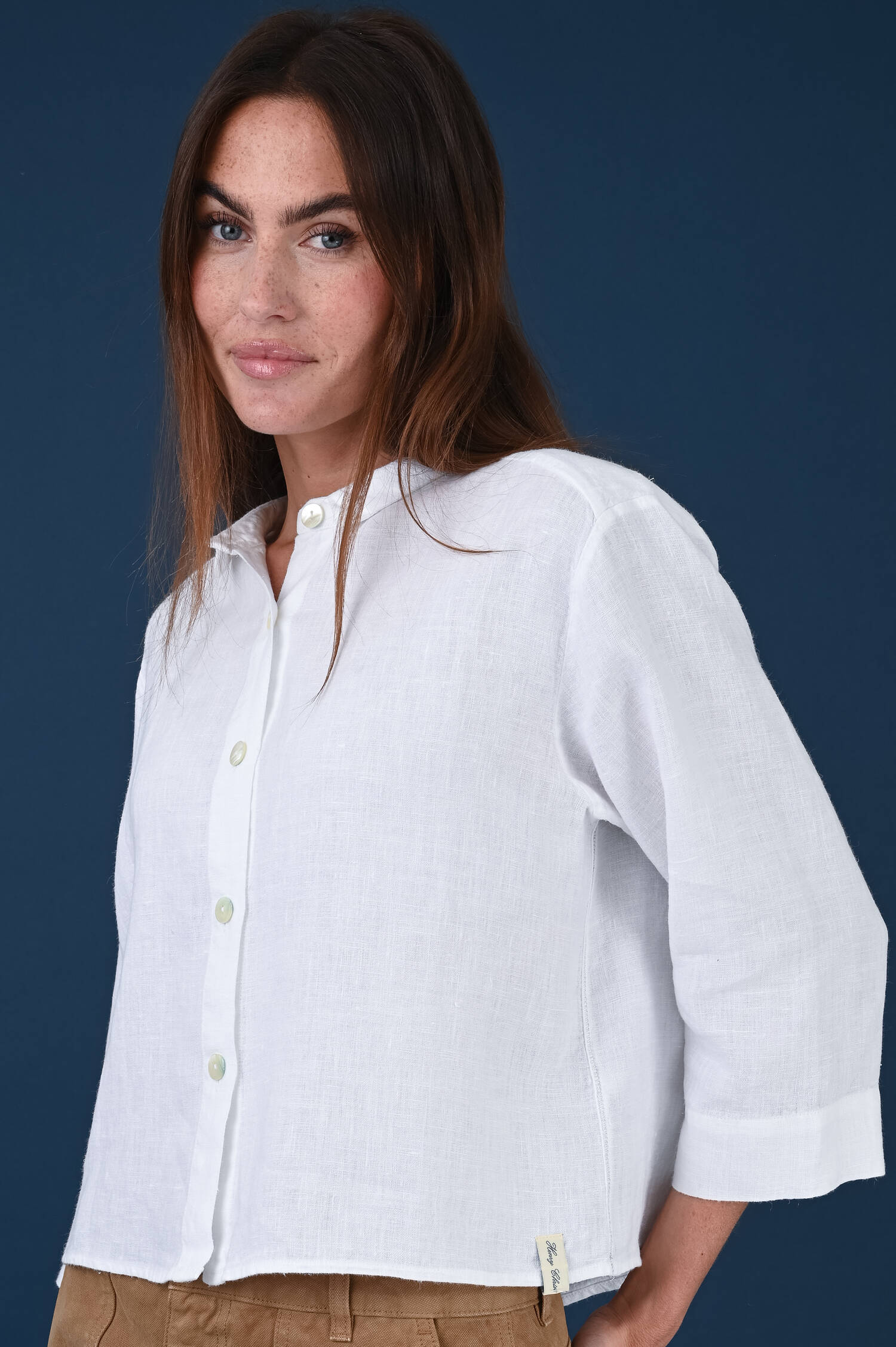 Leinenbluse in Weiß
