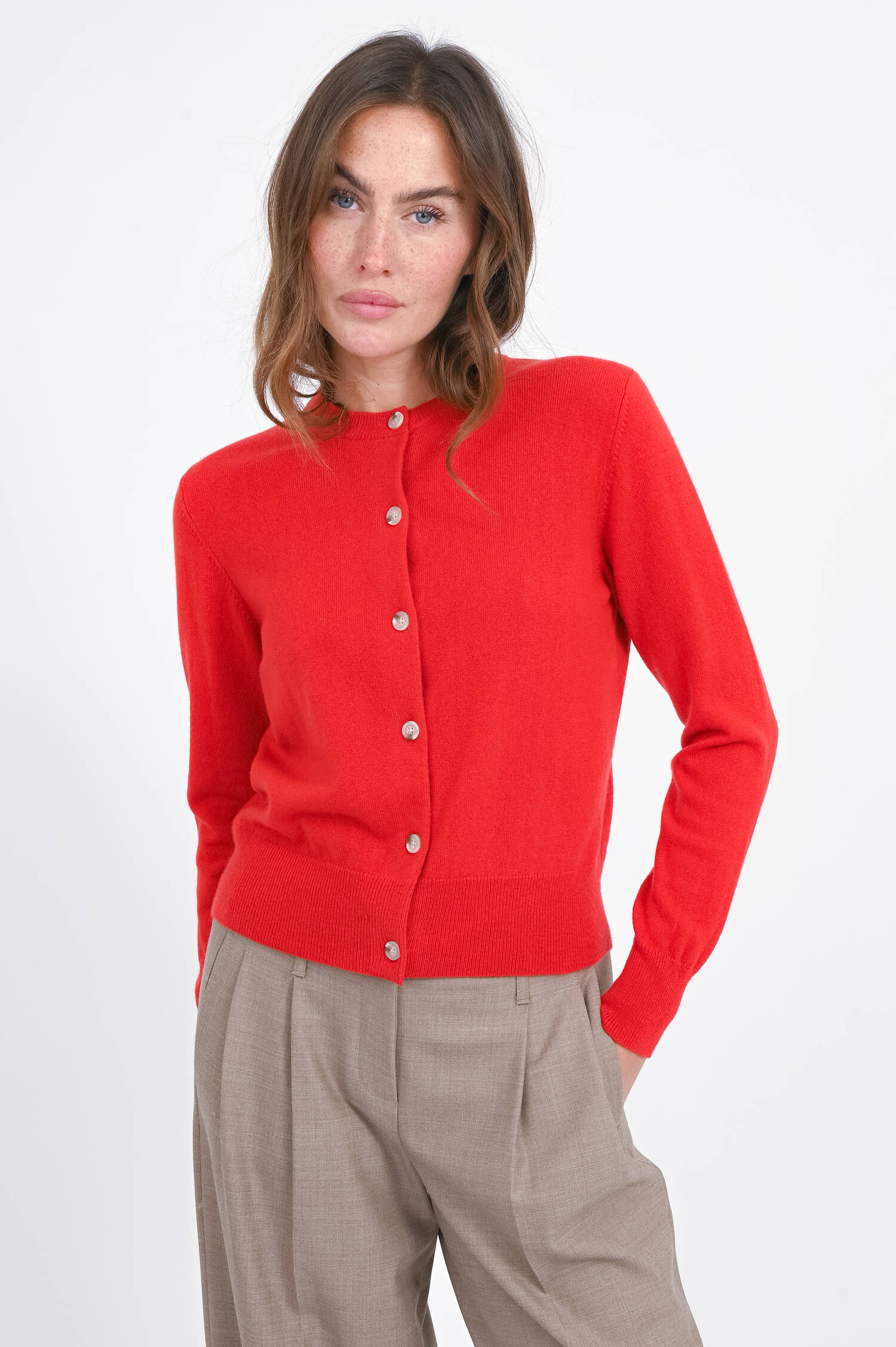 Cashmere-Cardigan in Rot Cashmere-Cardigan in Rot