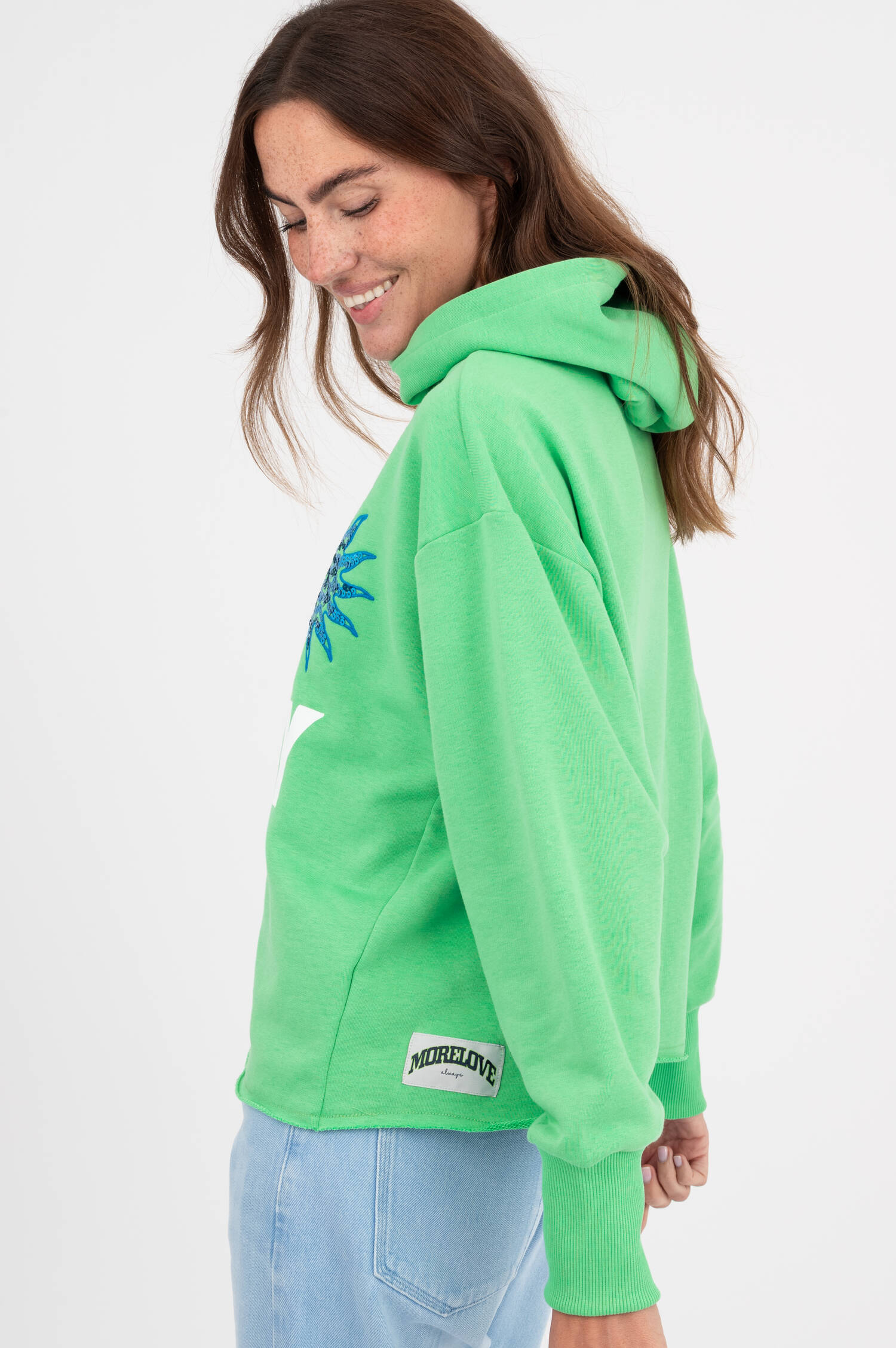 Hoodie OH HAPPY DAY in Grün