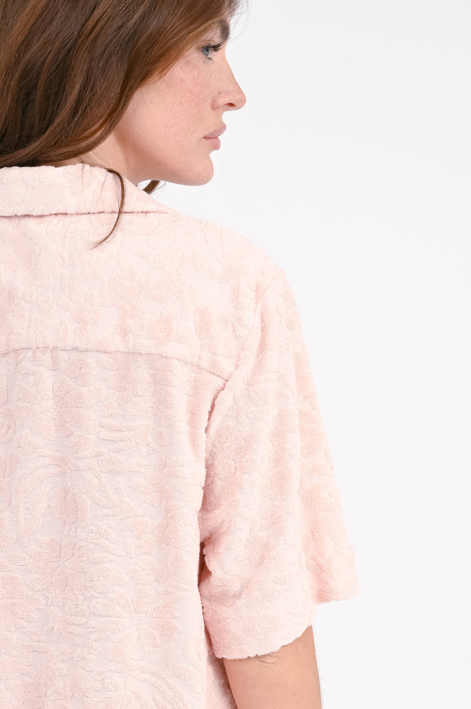 Frottee-Hemd mit Blumenmuster in Light Pink Frottee-Hemd mit Blumenmuster in Light Pink