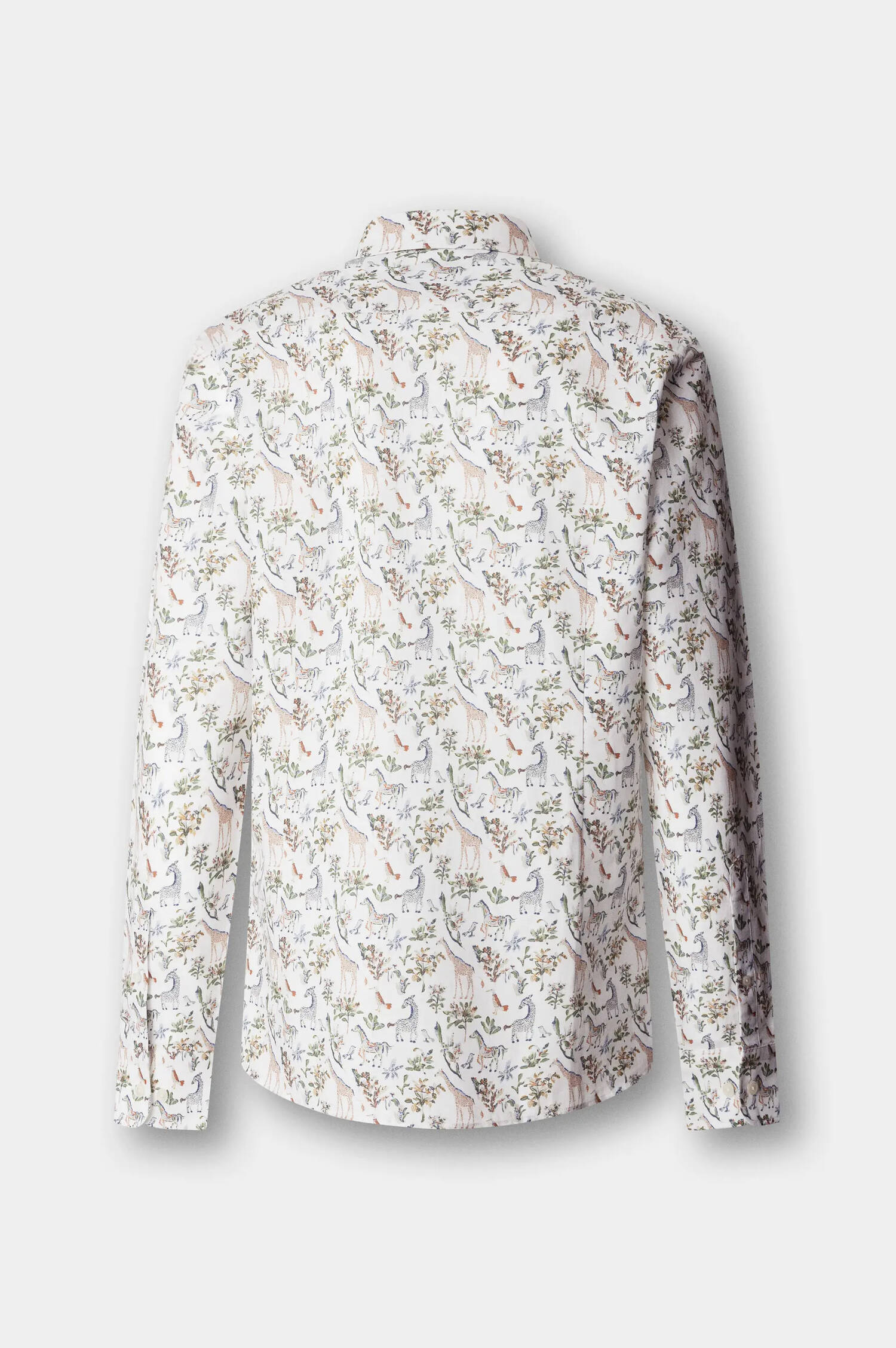 Hemd mit Allover Muster in Weiß
