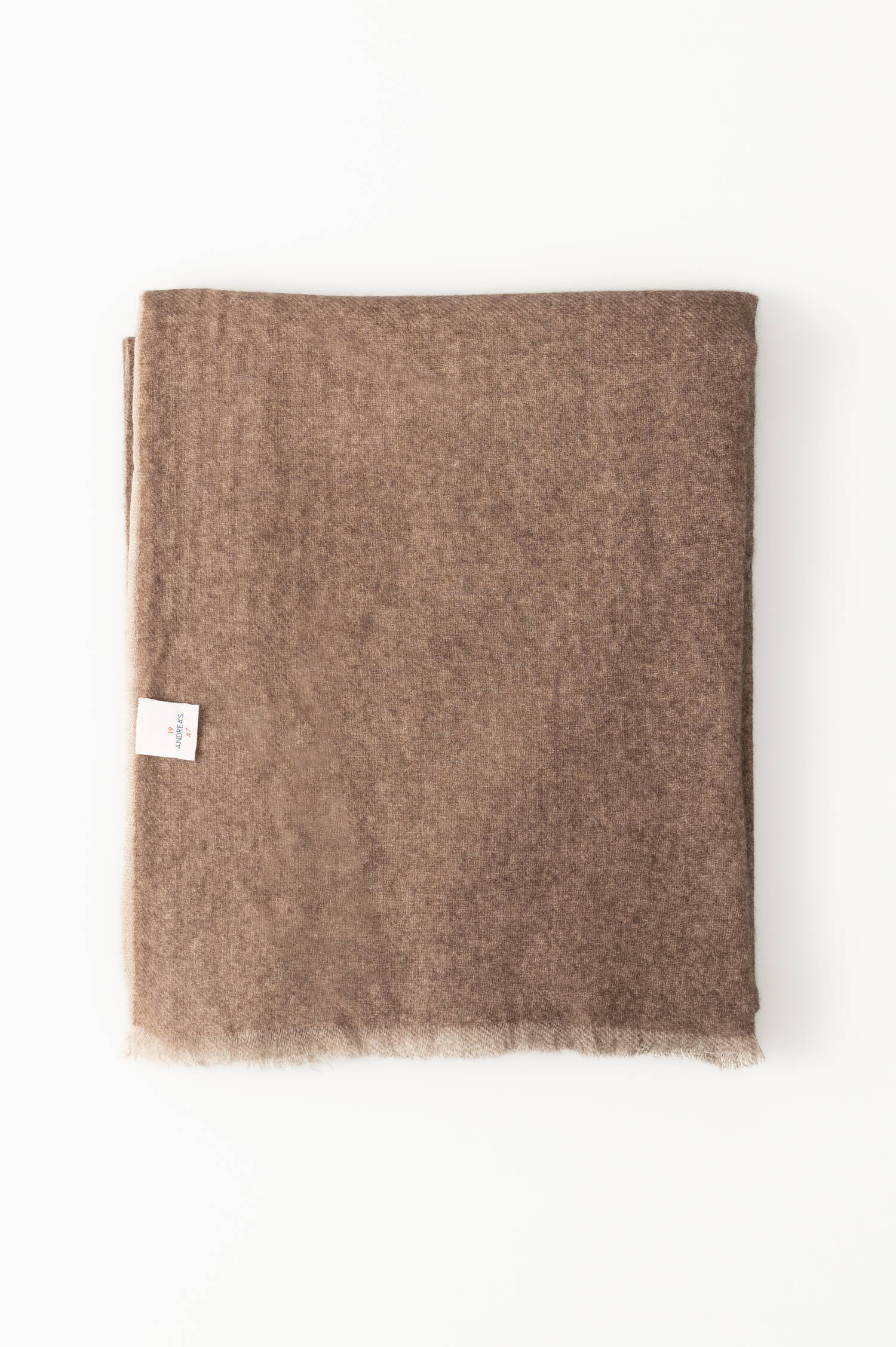 Cashmere-Schal in Braun/Beige meliert