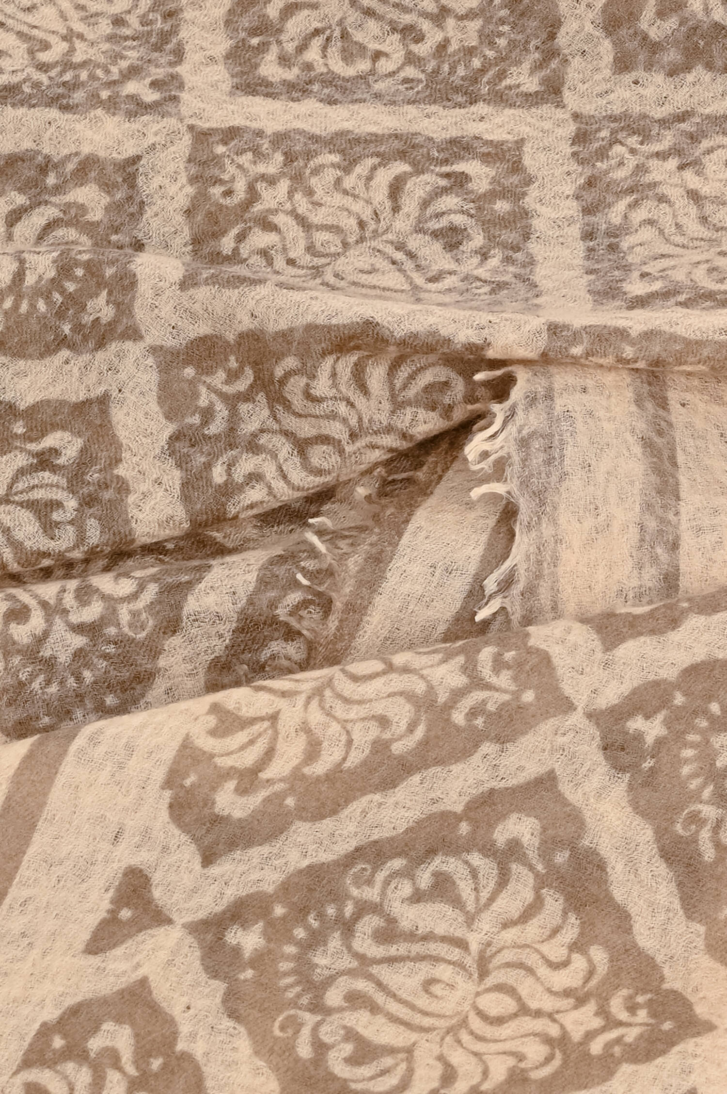 Cashmere-Schal ORNAMENT in Beige/Natur Cashmere-Schal ORNAMENT in Beige/Natur