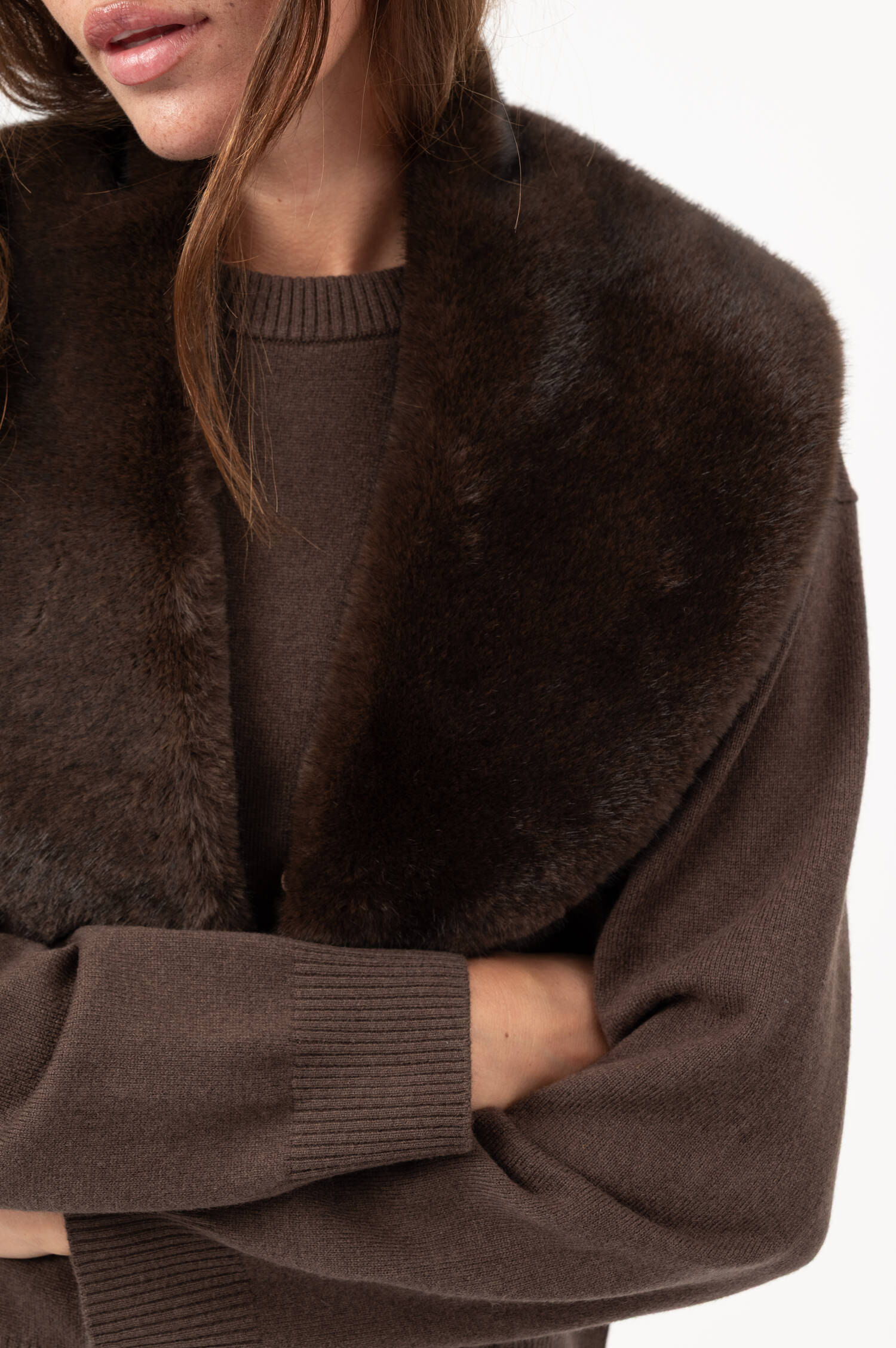 Faux-Fur-Schal in Braun Faux-Fur-Schal in Braun