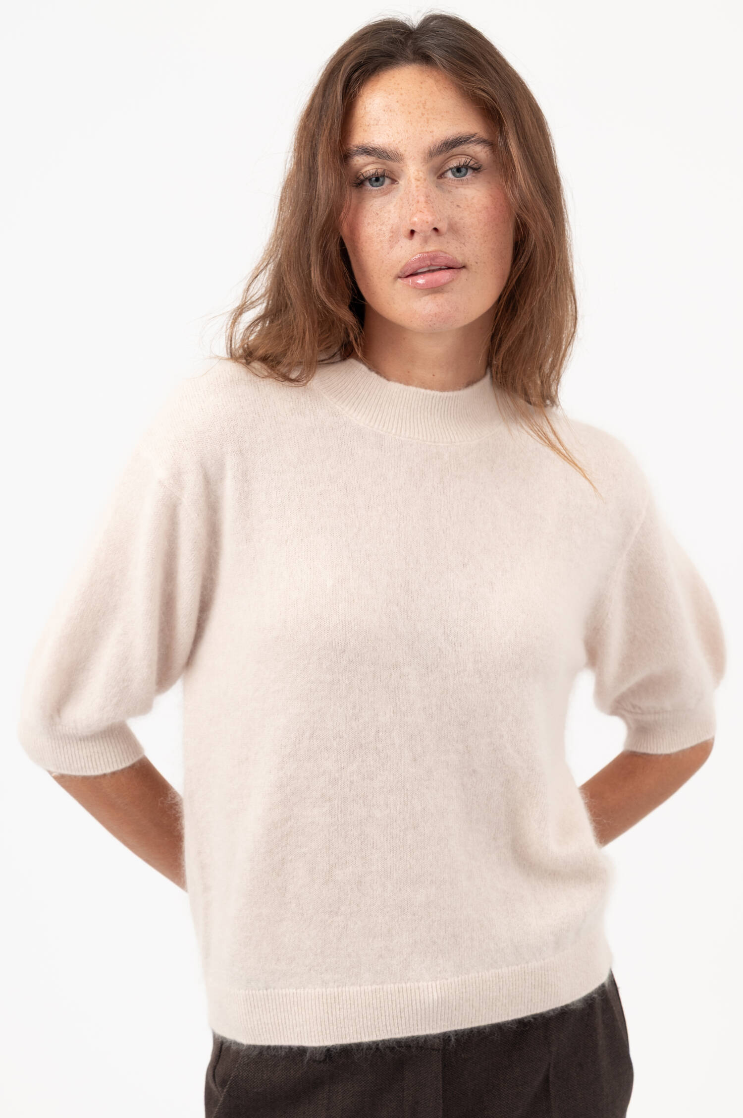 Woll-Cashmere-Pullover in Beige Woll-Cashmere-Pullover in Beige