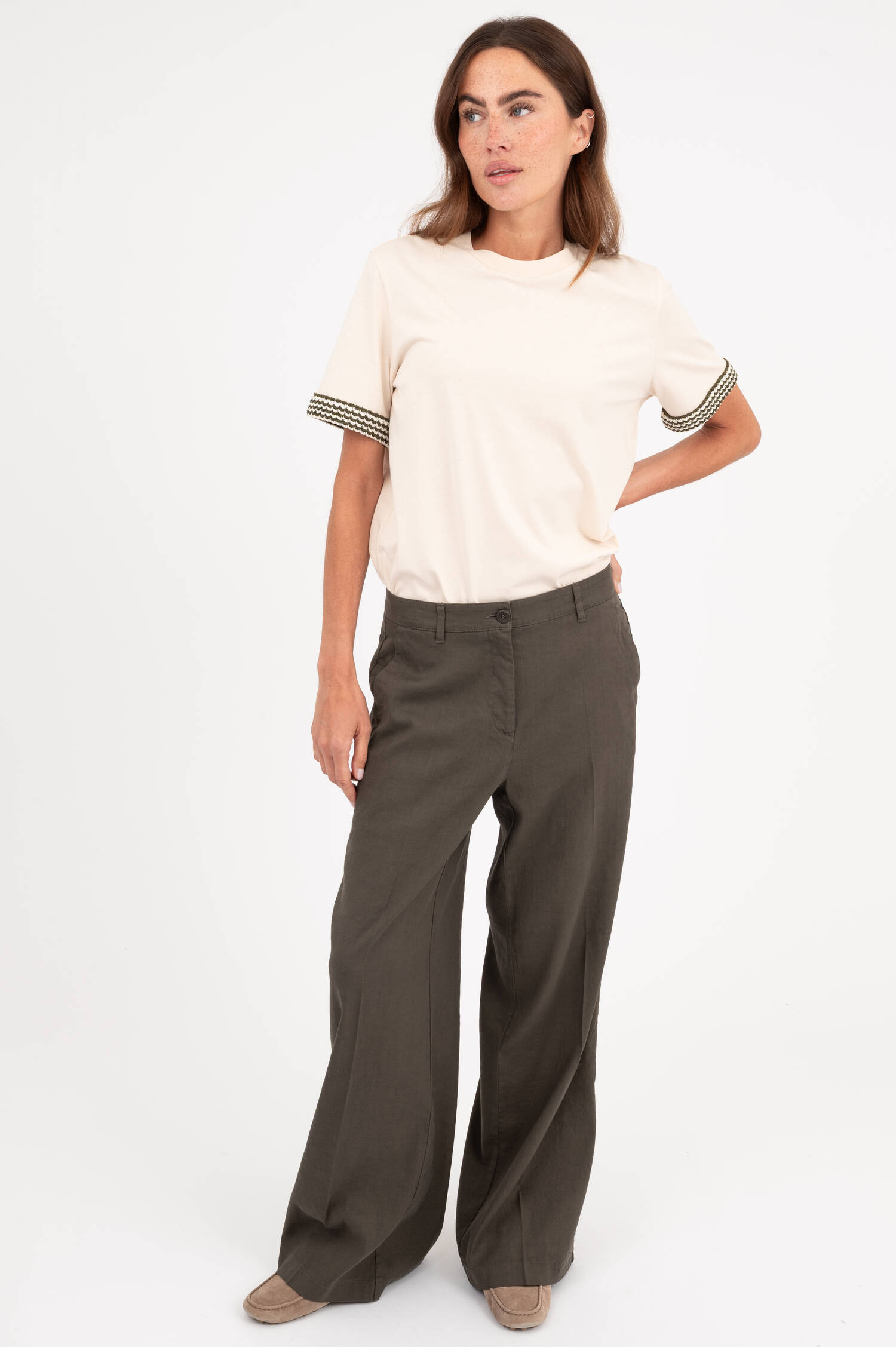 Hose ADRIANNE in Khaki Hose ADRIANNE in Khaki