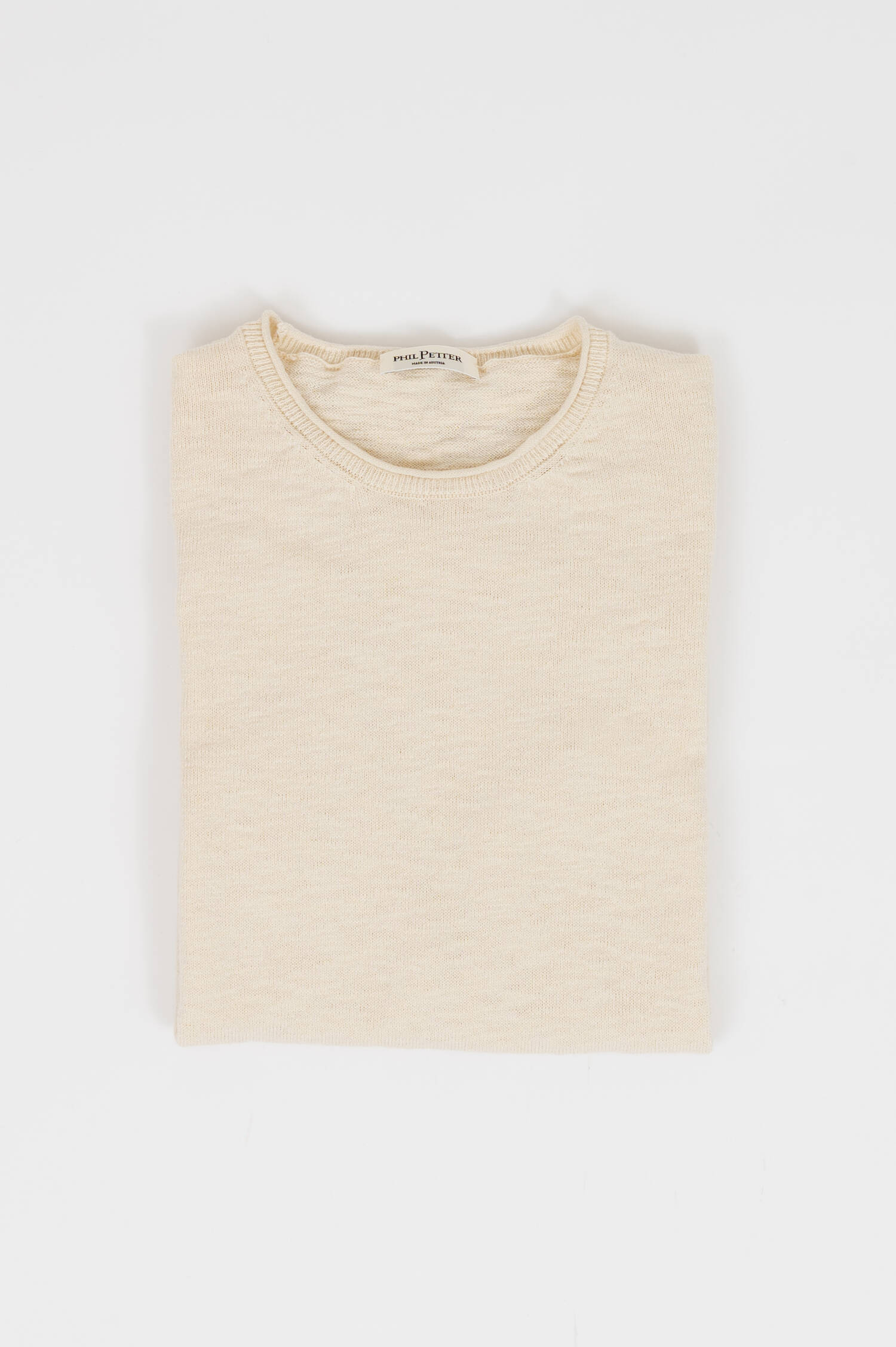 Strick T-Shirt in Natur