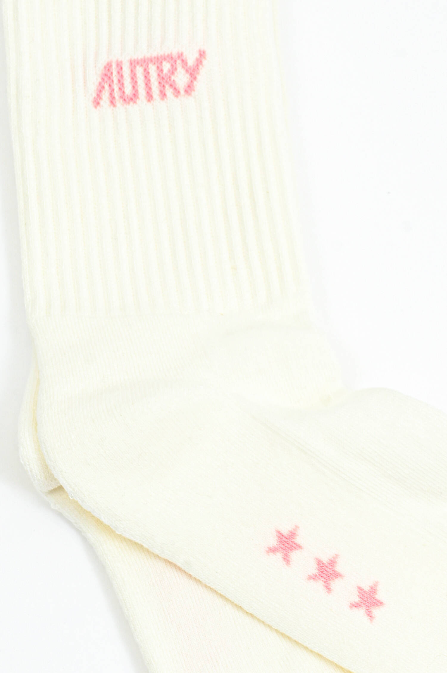 Socken aus Baumwoll-Mix in Weiß/Rosa