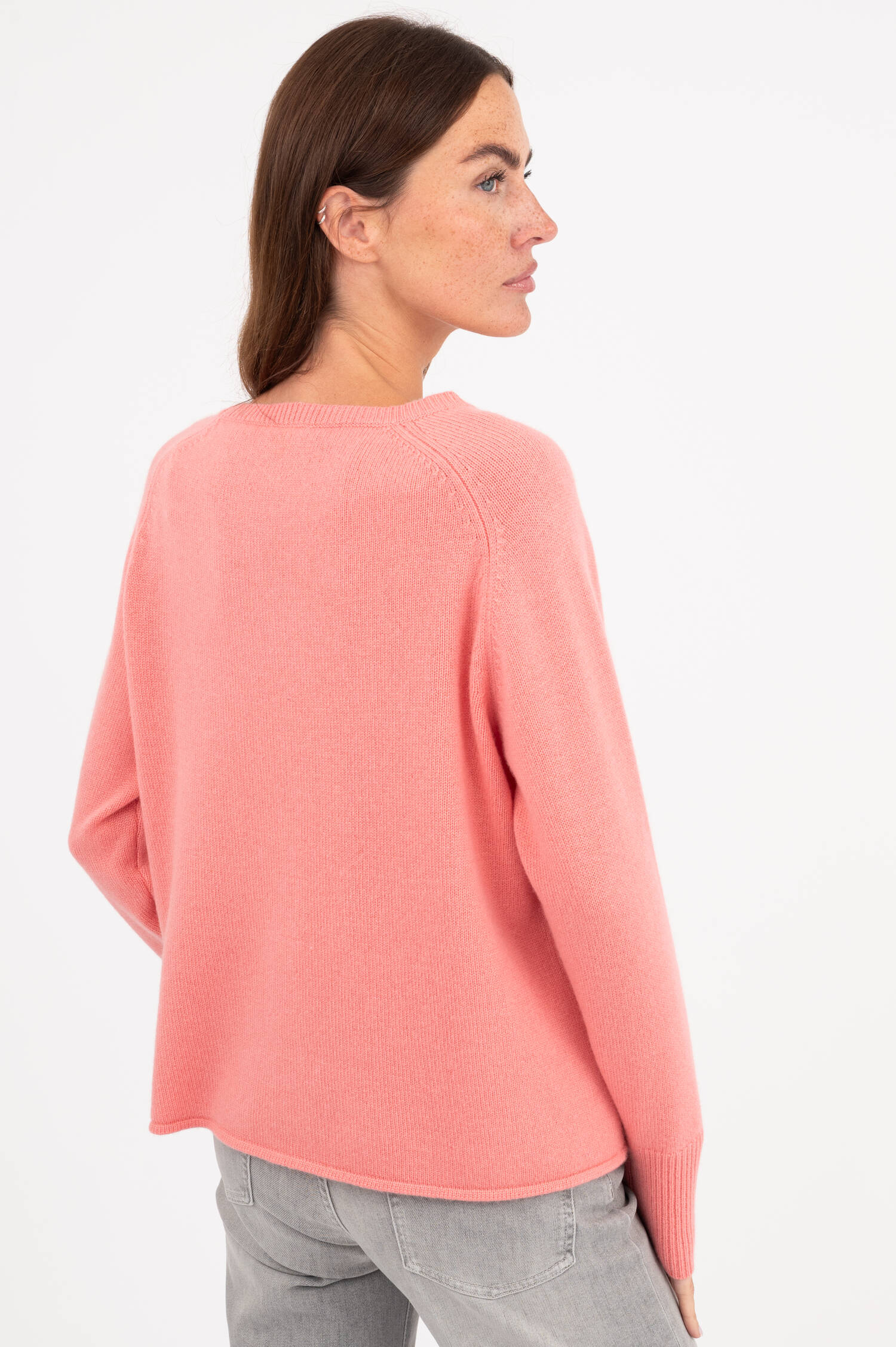 Cashmere Pullover in Koralle