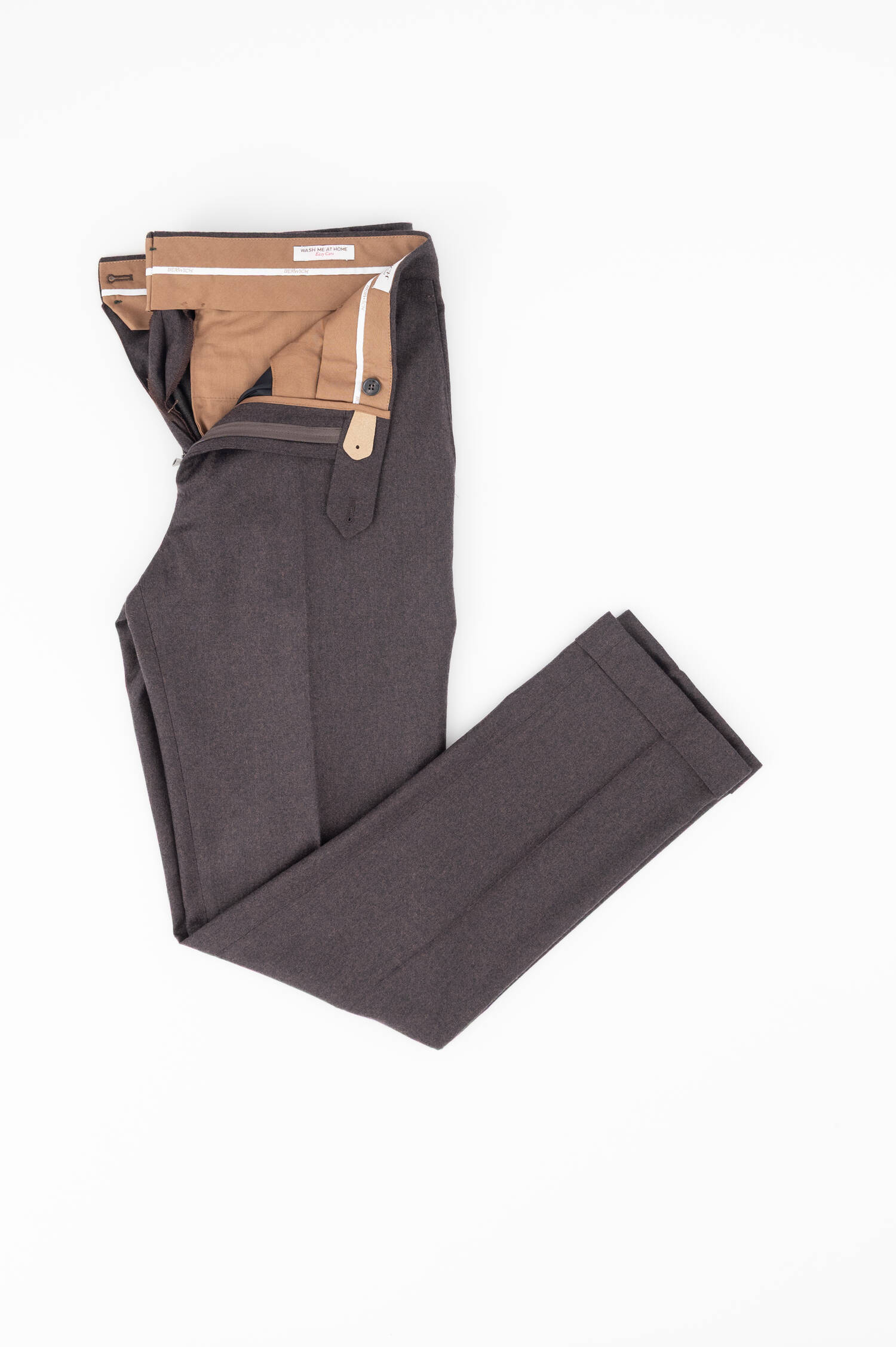 Flannel-Chinohose in Braun meliert Flannel-Chinohose in Braun meliert