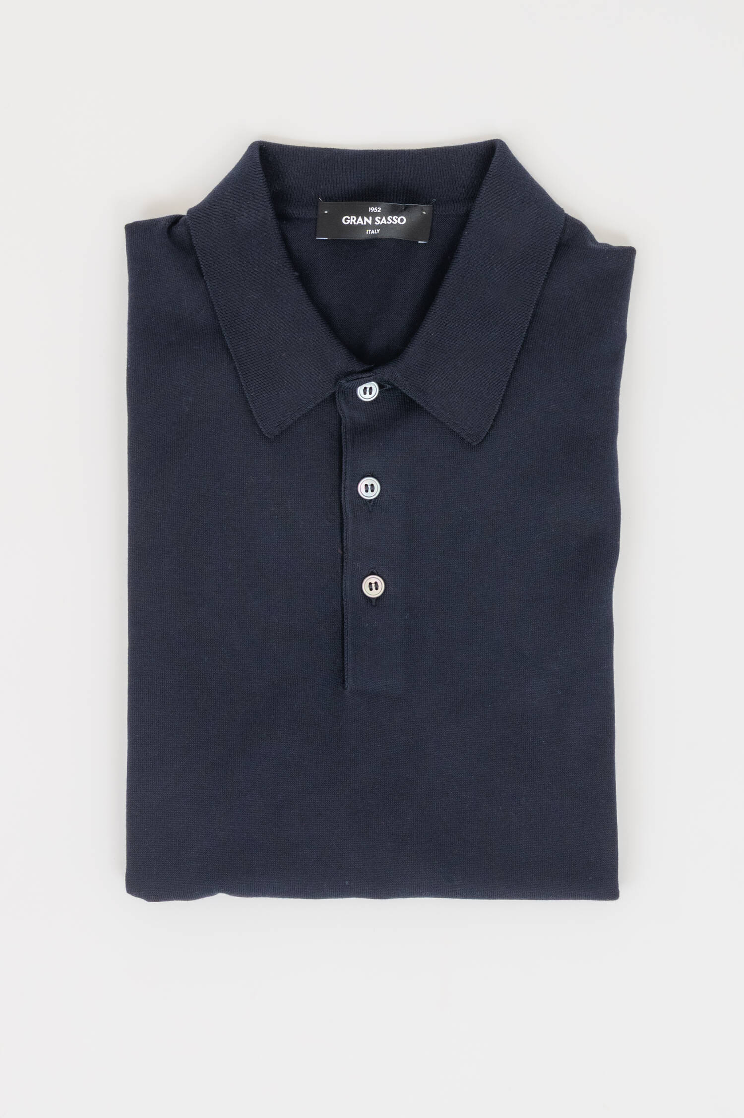 Feinstrick Polo in Navy
