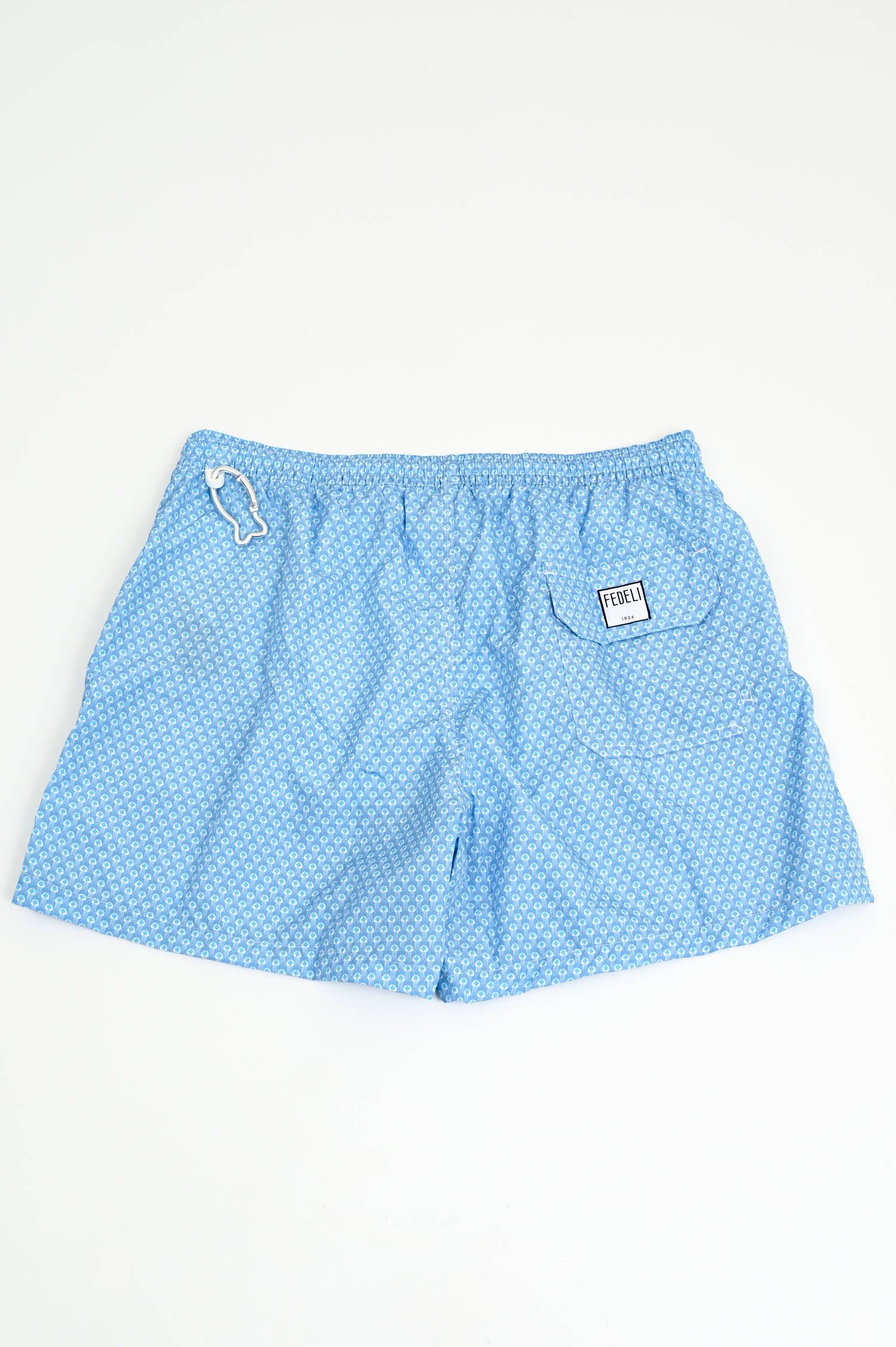 Badehose mit Mosaikmuster in Hellblau