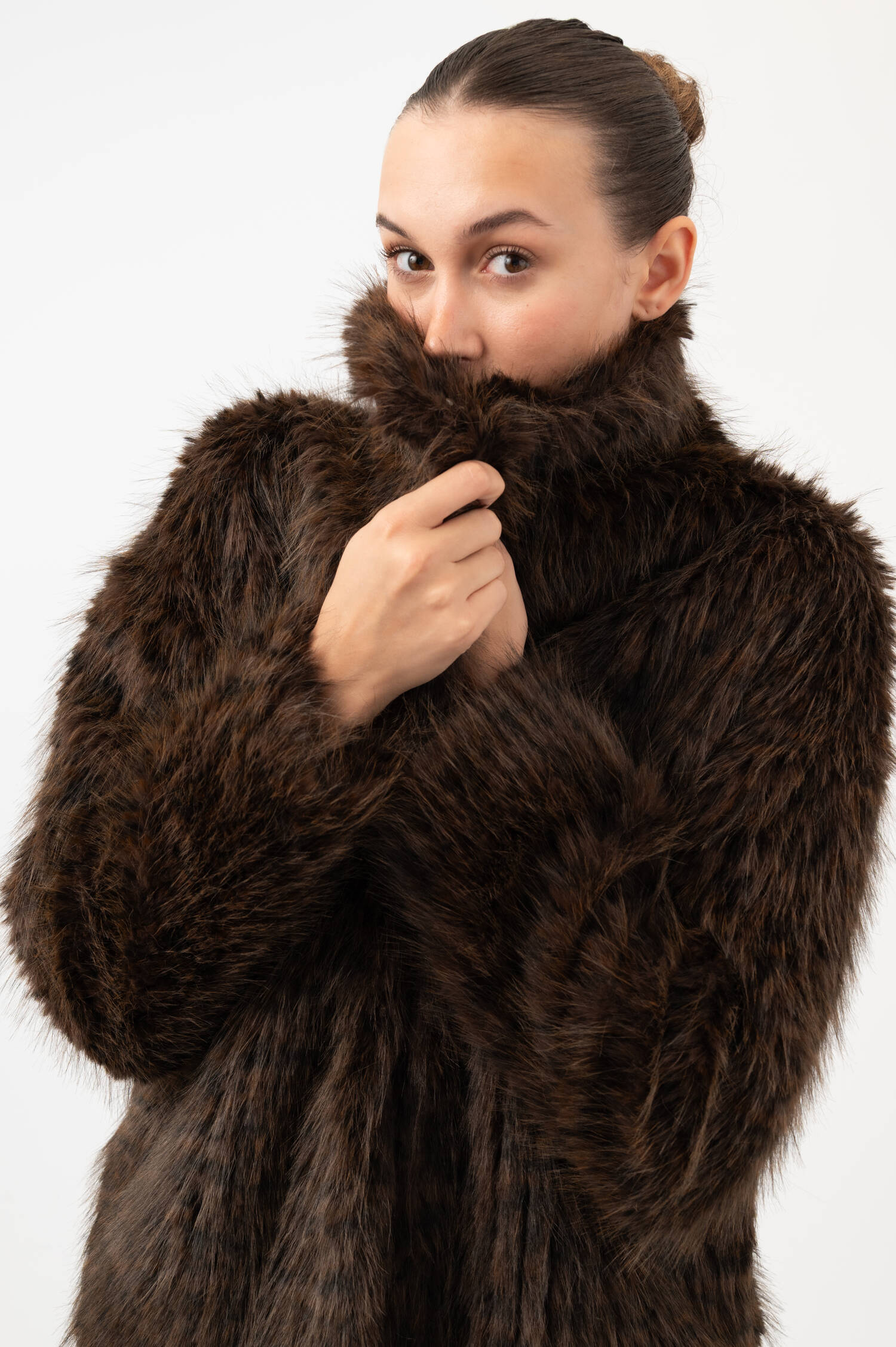 Faux-Fur-Jacke LEO in Braun