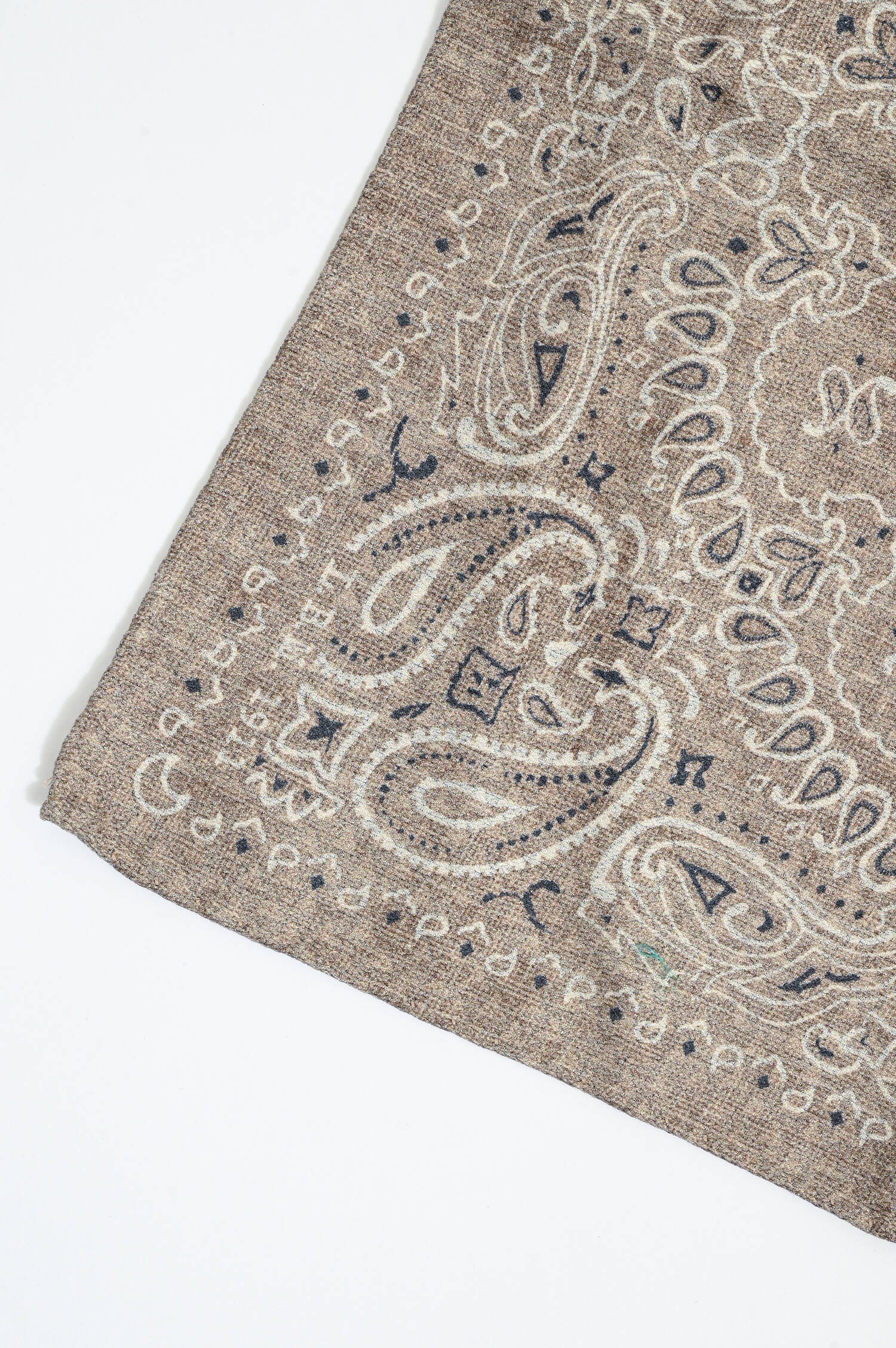 Einstecktuch aus Seide in Taupe gemustert