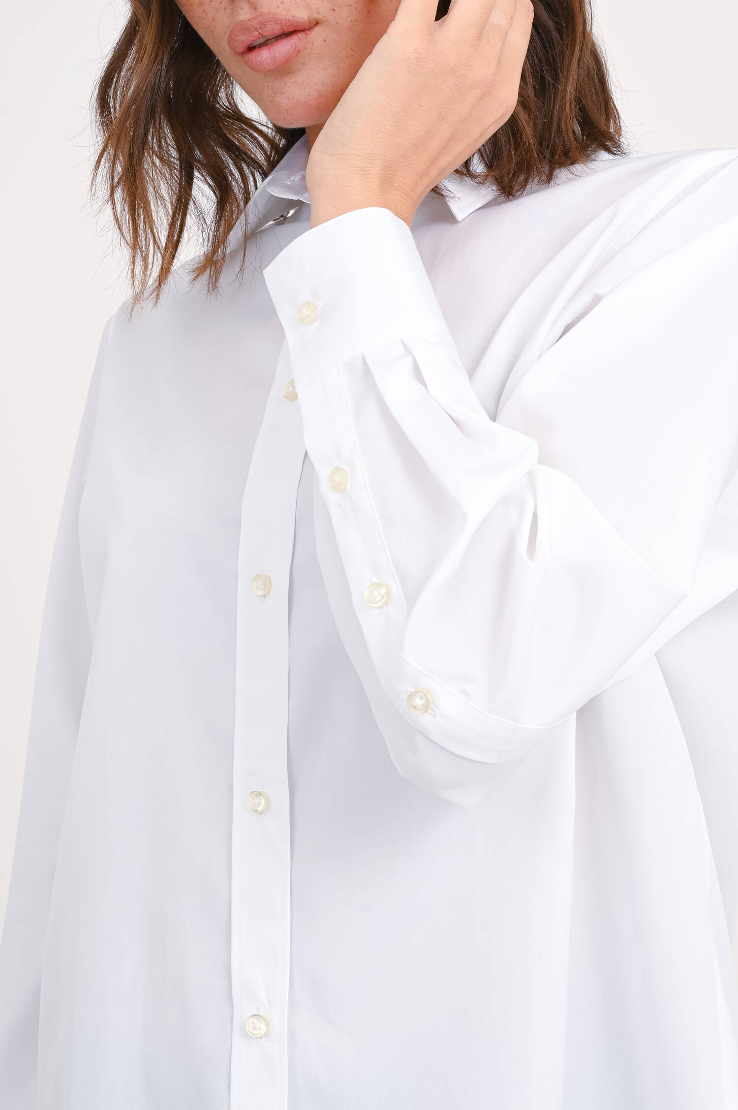 Oversize-Bluse in Weiß