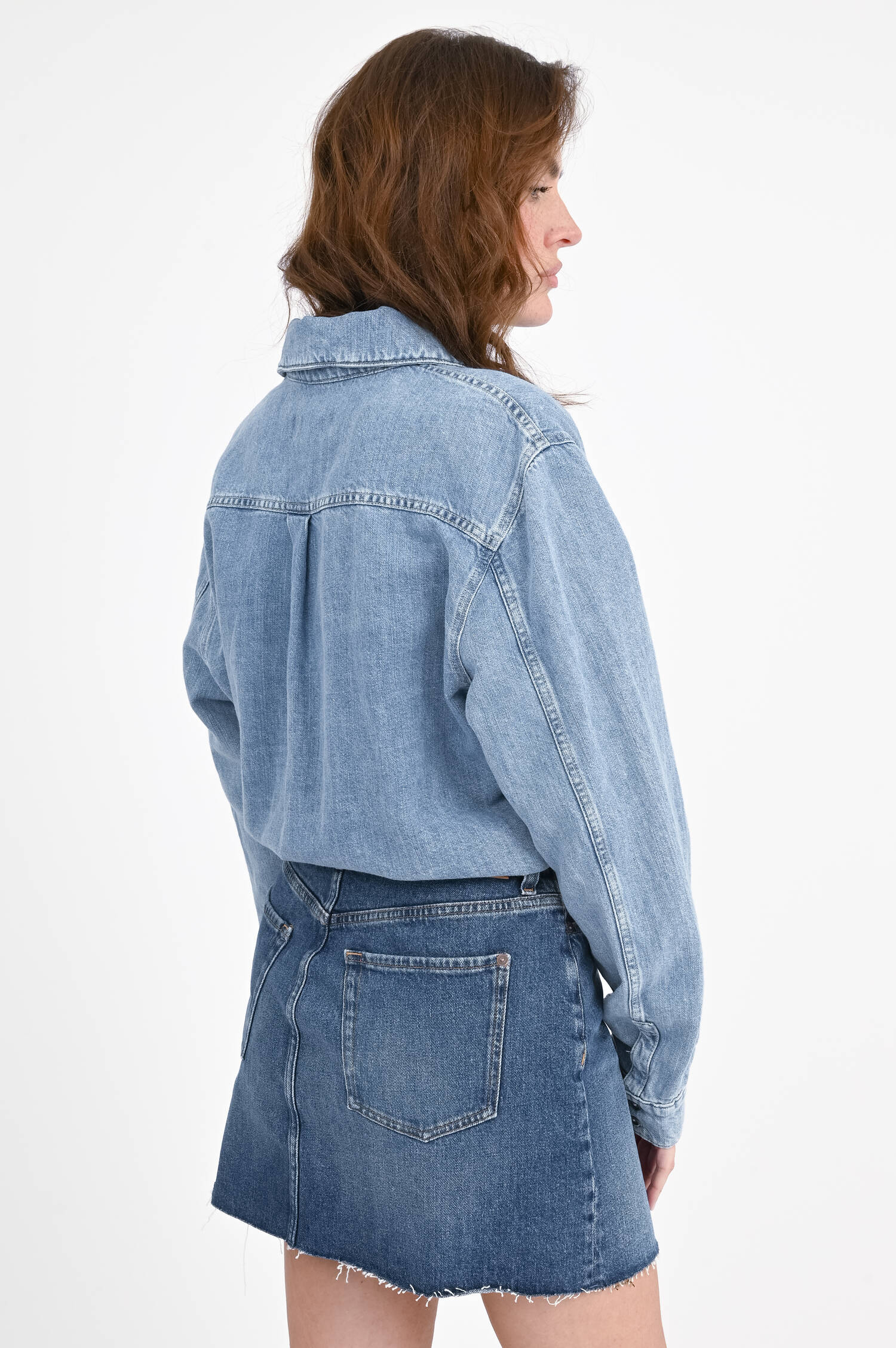 Jeanskleid IPANMEA in Hellblau/Dunkelblau