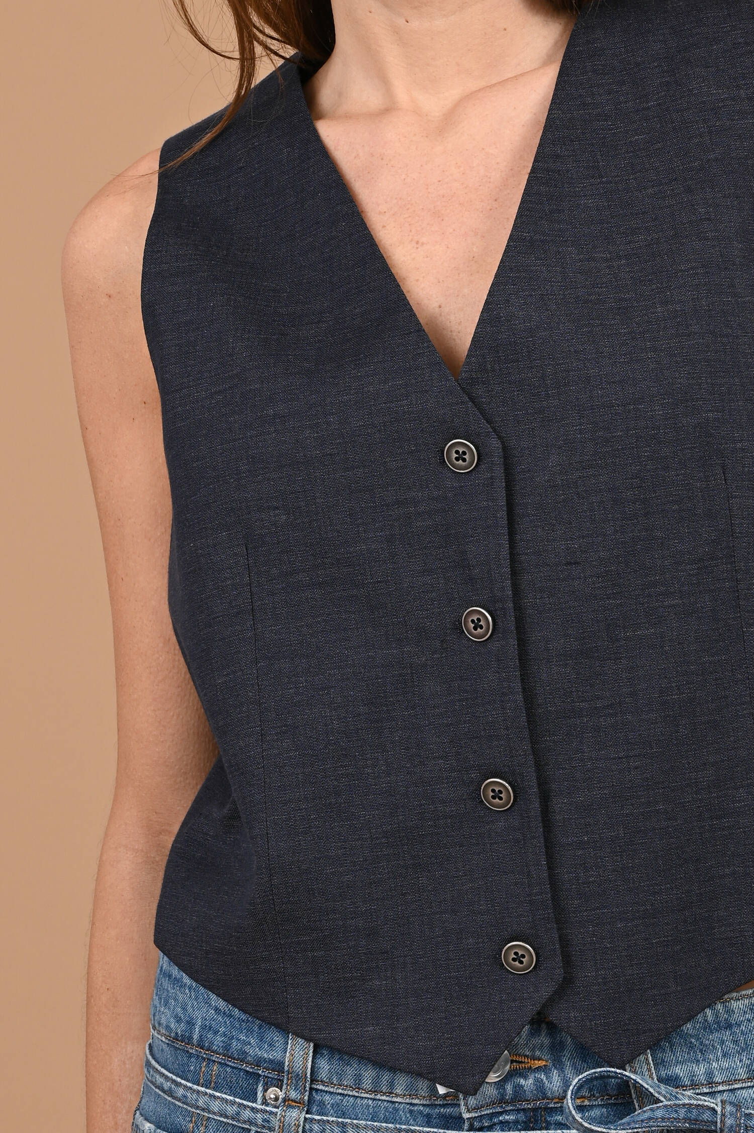 Gilet LINO in Denimblau
