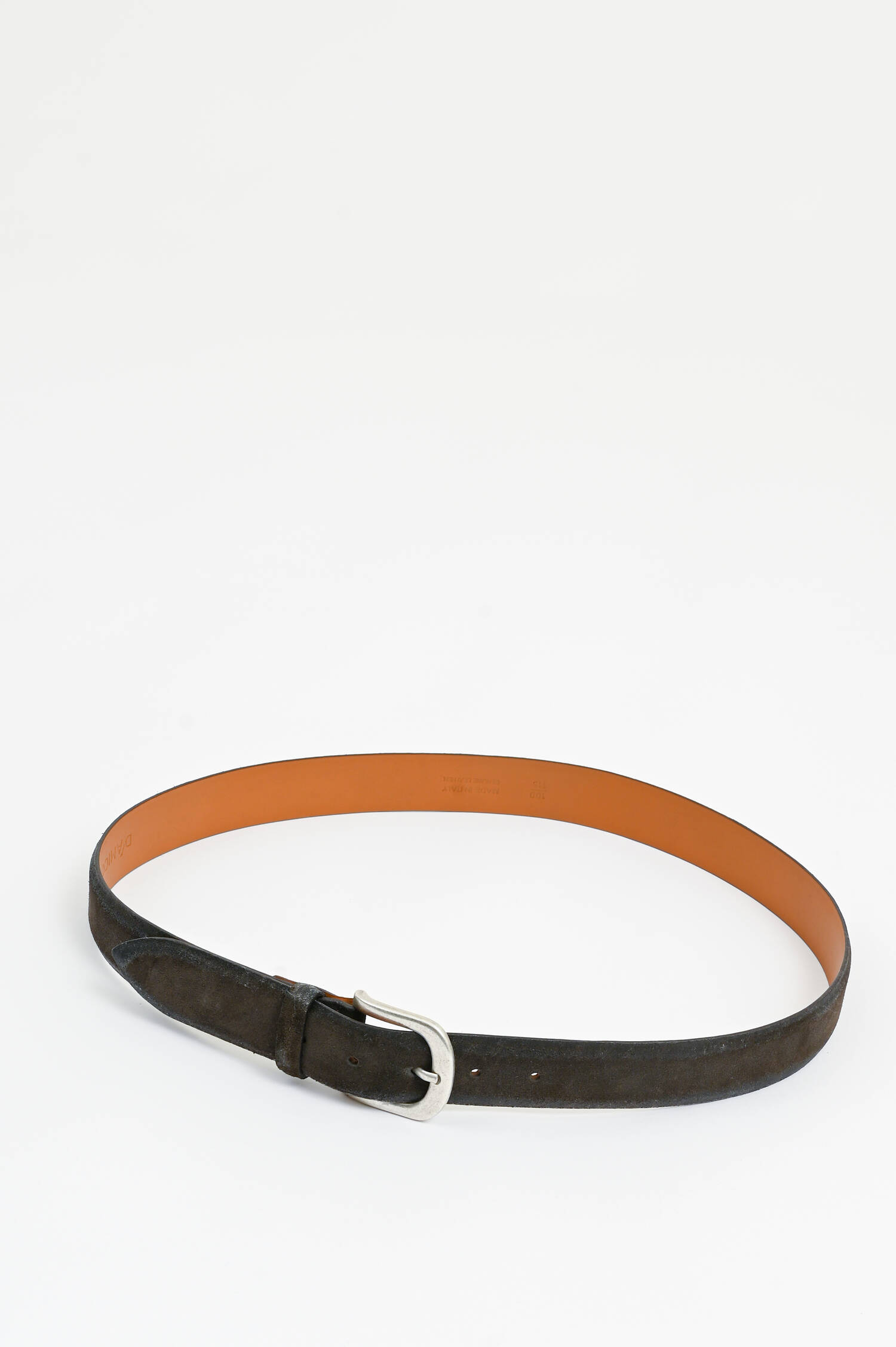 Gürtel aus Veloursleder in Dunkelbraun