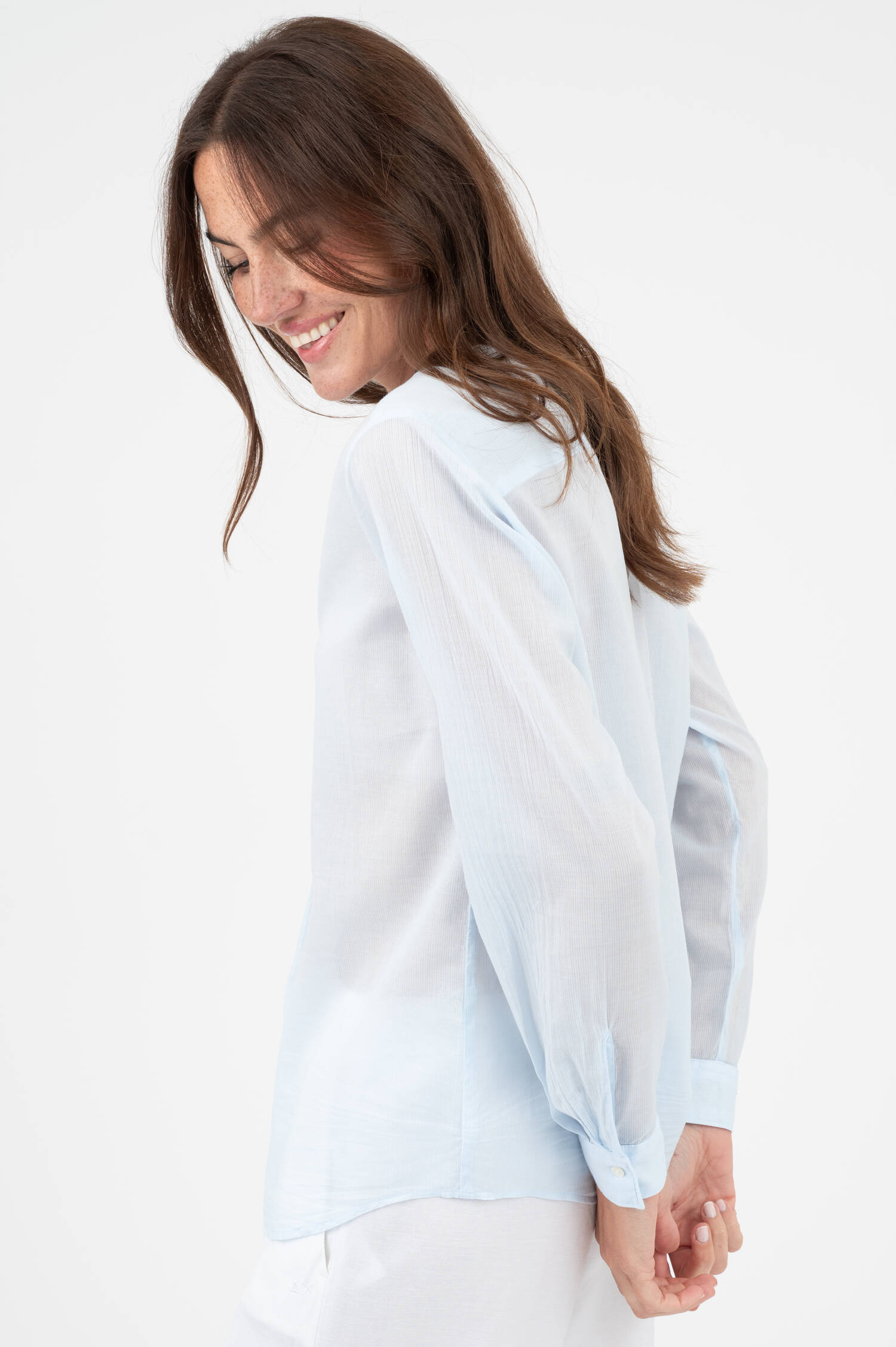 Bluse in Hellblau