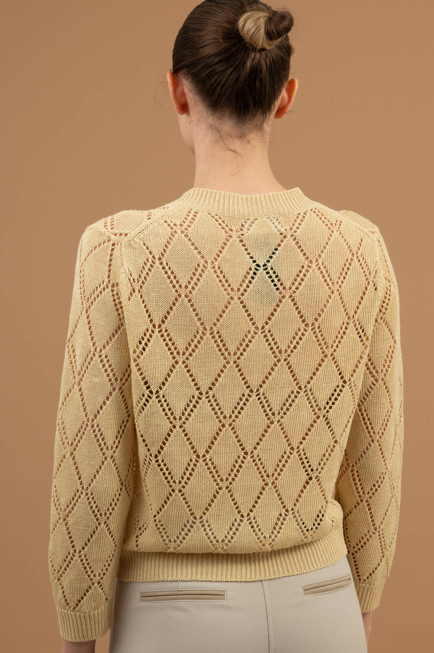 Strickweste aus Leinen in Pineapple Strickweste aus Leinen in Pineapple