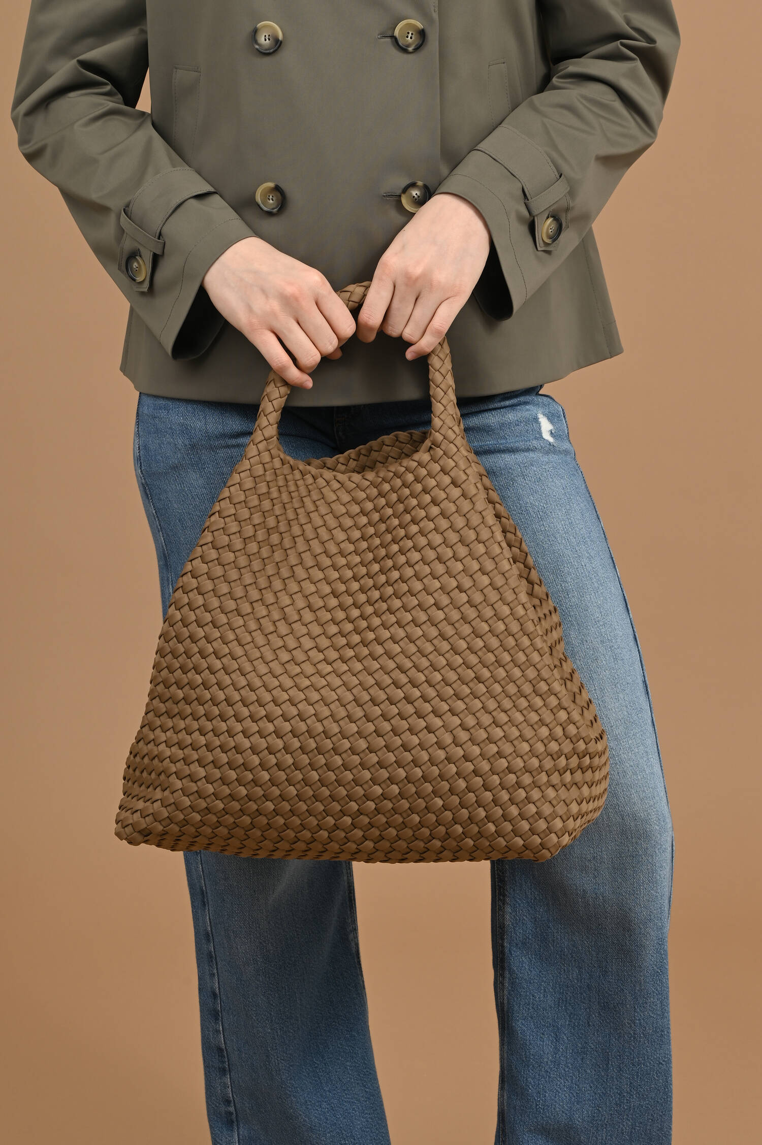 Neopren Shopper in Braun