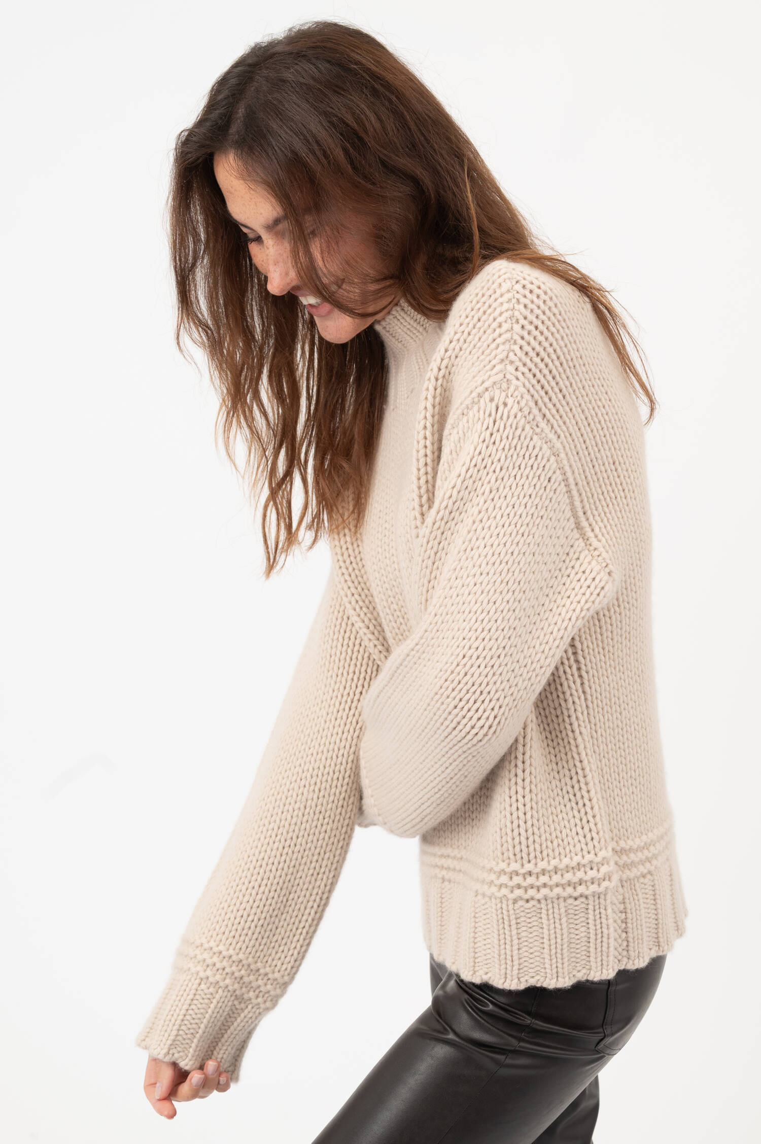 Cashmere-Pullover in Beige Cashmere-Pullover in Beige