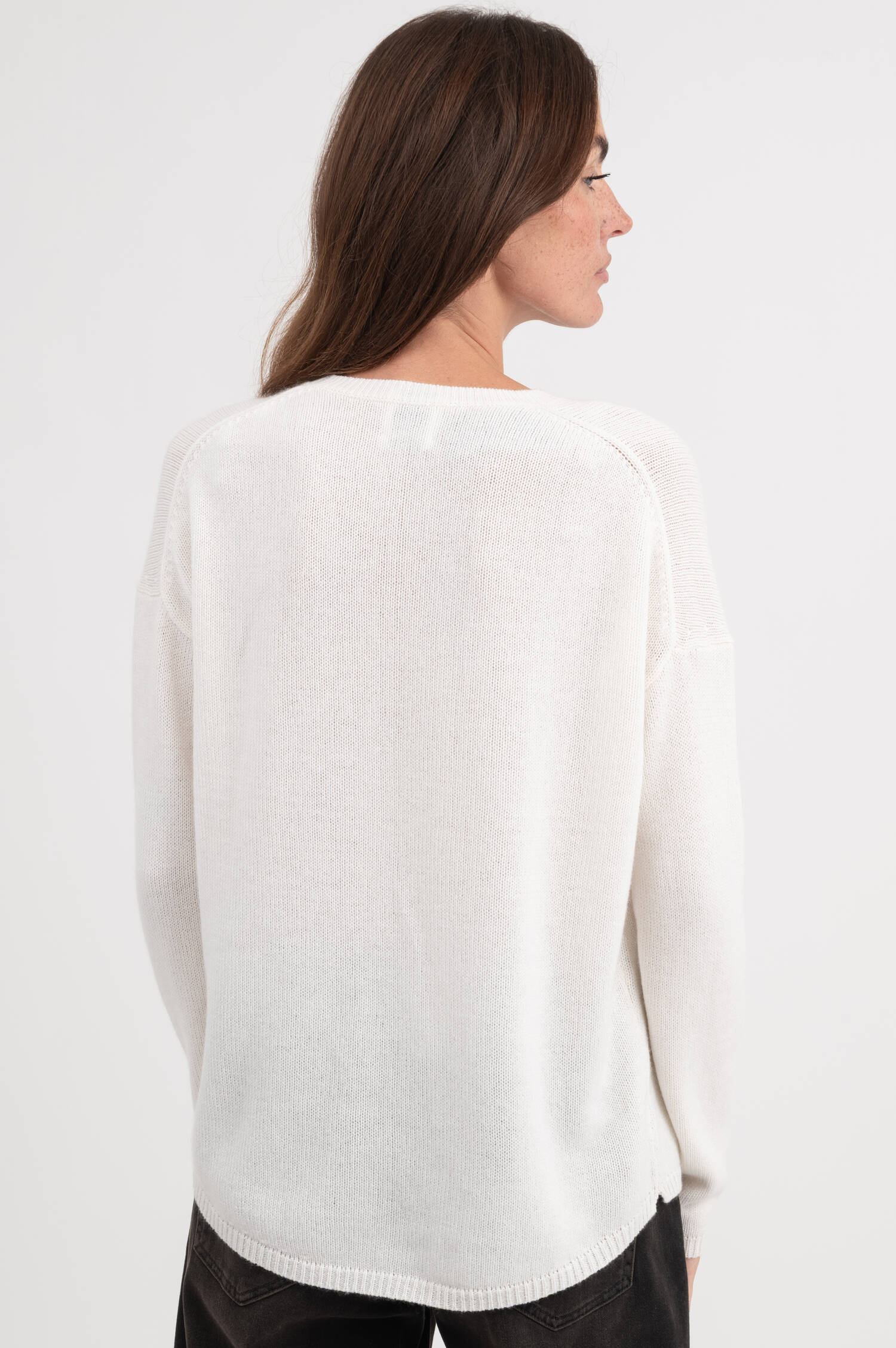 Cashmere-Pullover in Weiß Cashmere-Pullover in Weiß