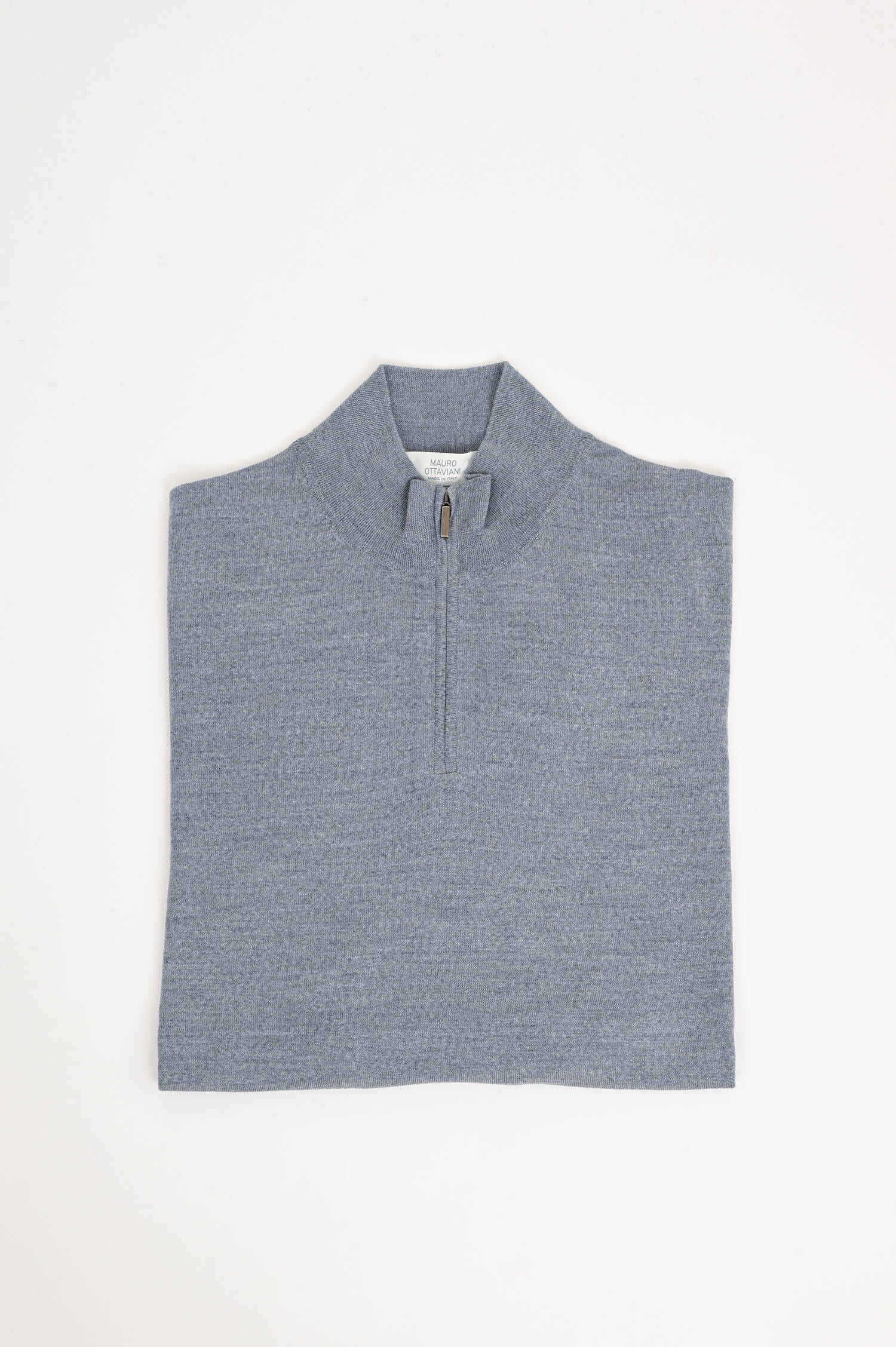 Feinstrick-Pullover aus Wolle in Grau