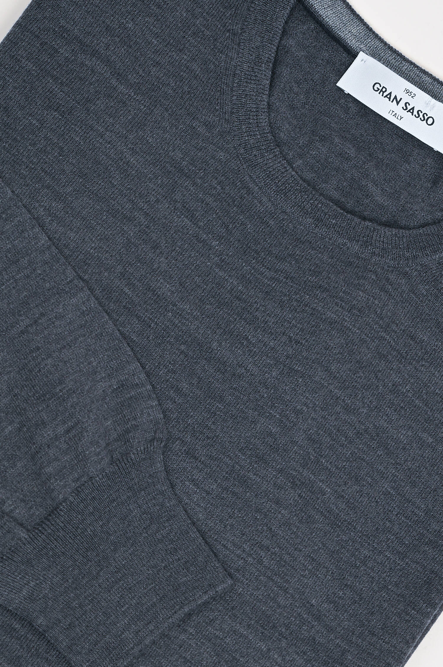 Feinstrick Pullover aus Wolle in Grau