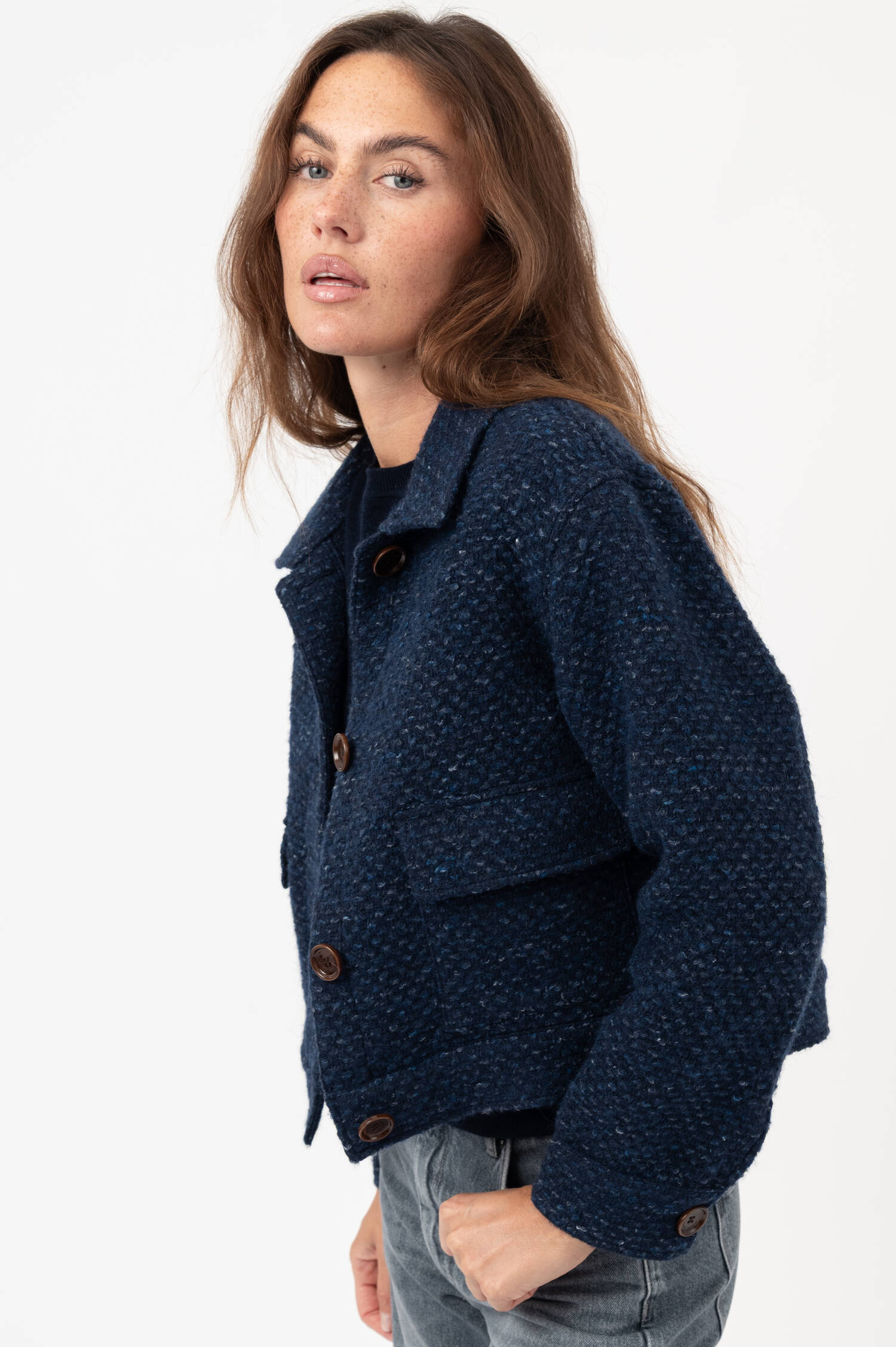 Jacke JASMINA in Navy meliert