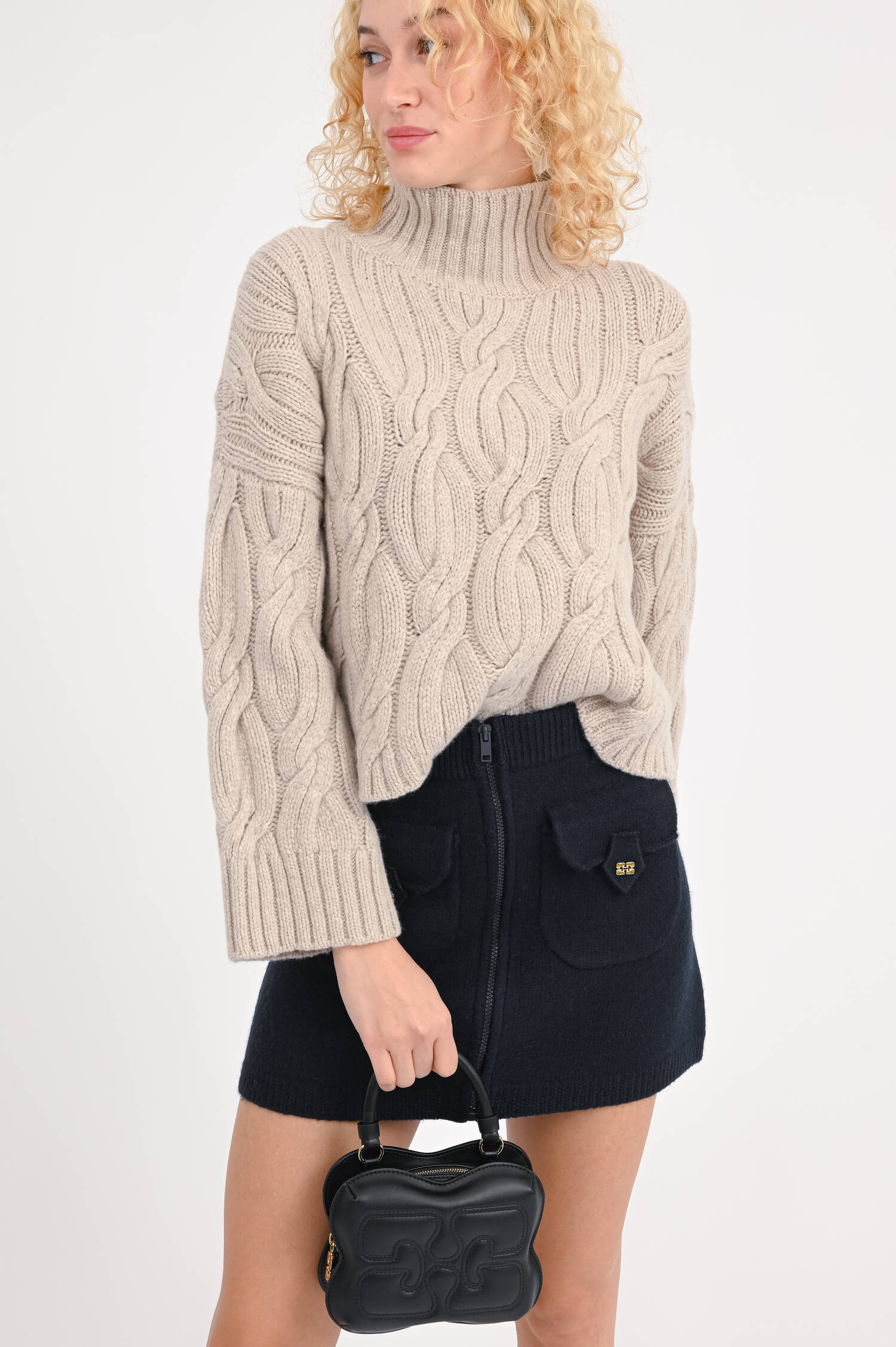 Mini-Strickrock in Navy