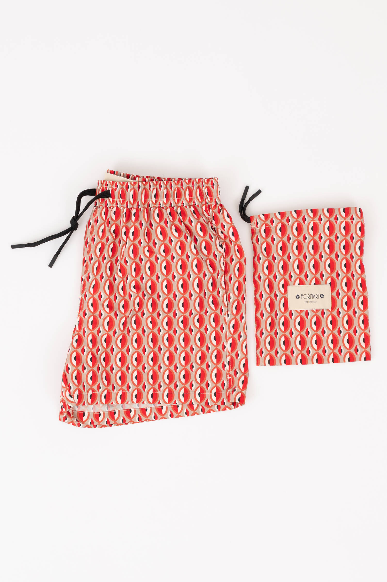 Badehose MANITOU in Beige/Rot
