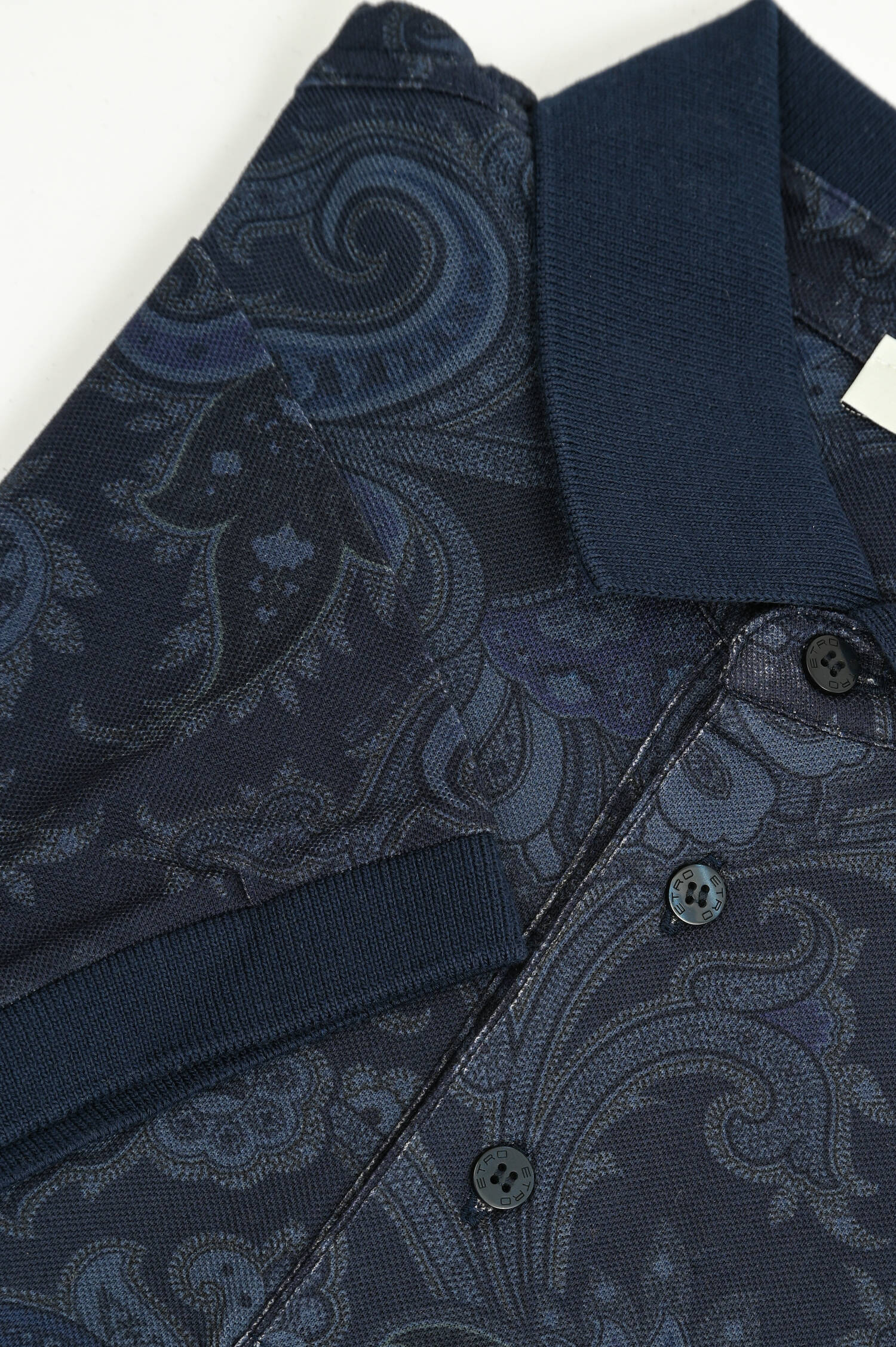 Polo-Shirt in Navy mit Paisley-Muster Polo-Shirt in Navy mit Paisley-Muster