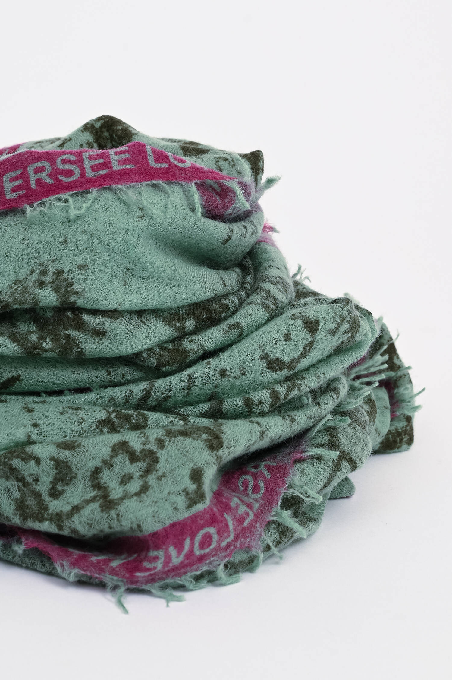 Cashmere Schal WÖRTHERSEE in Grün/Pink