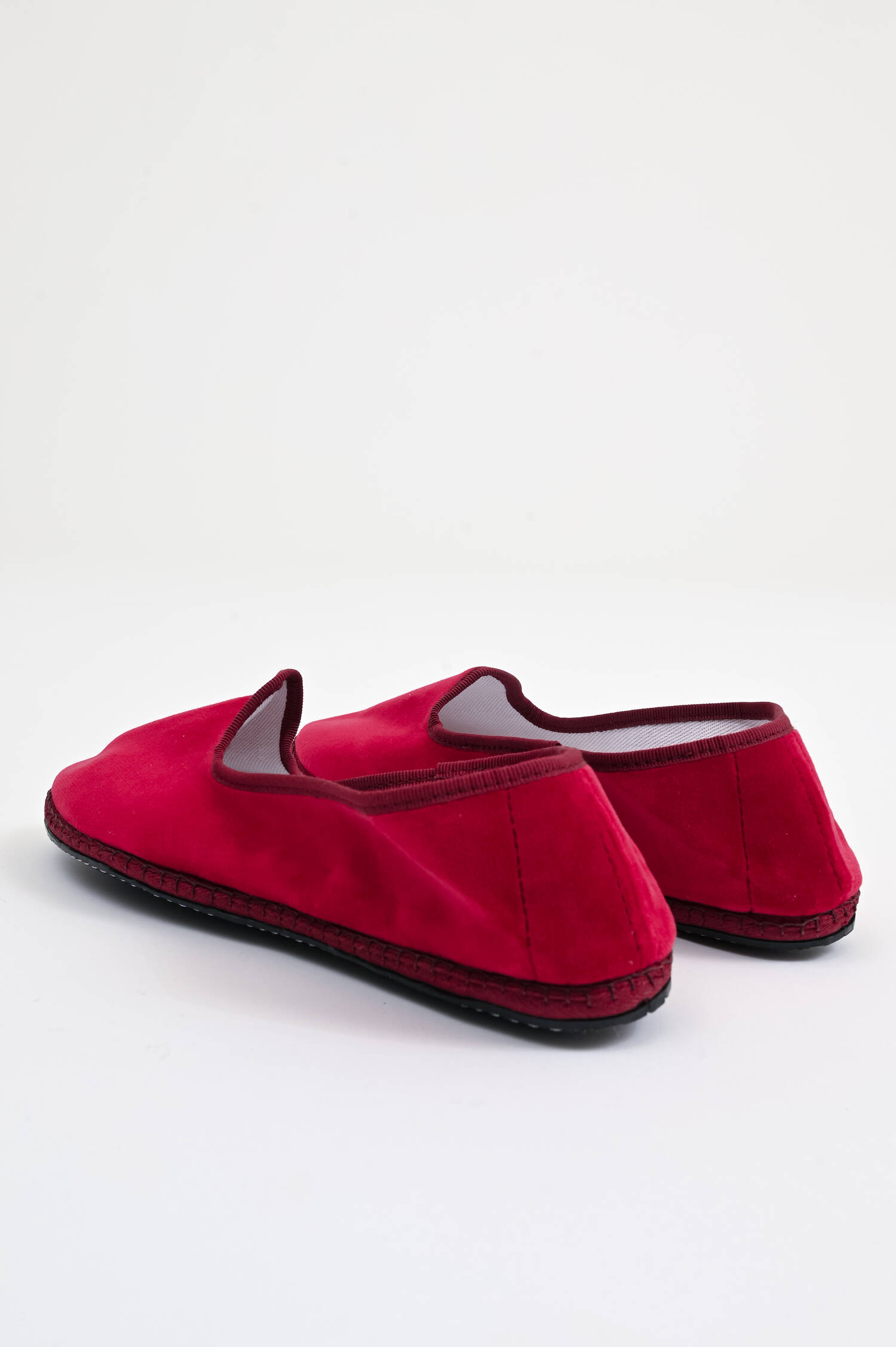 Samt-Loafer in Dunkelrot