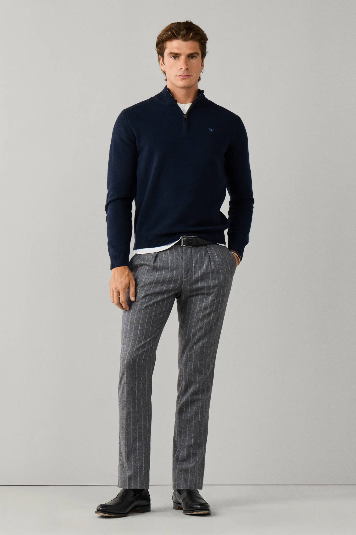 Lammwoll-Troyer in Navy Lammwoll-Troyer in Navy
