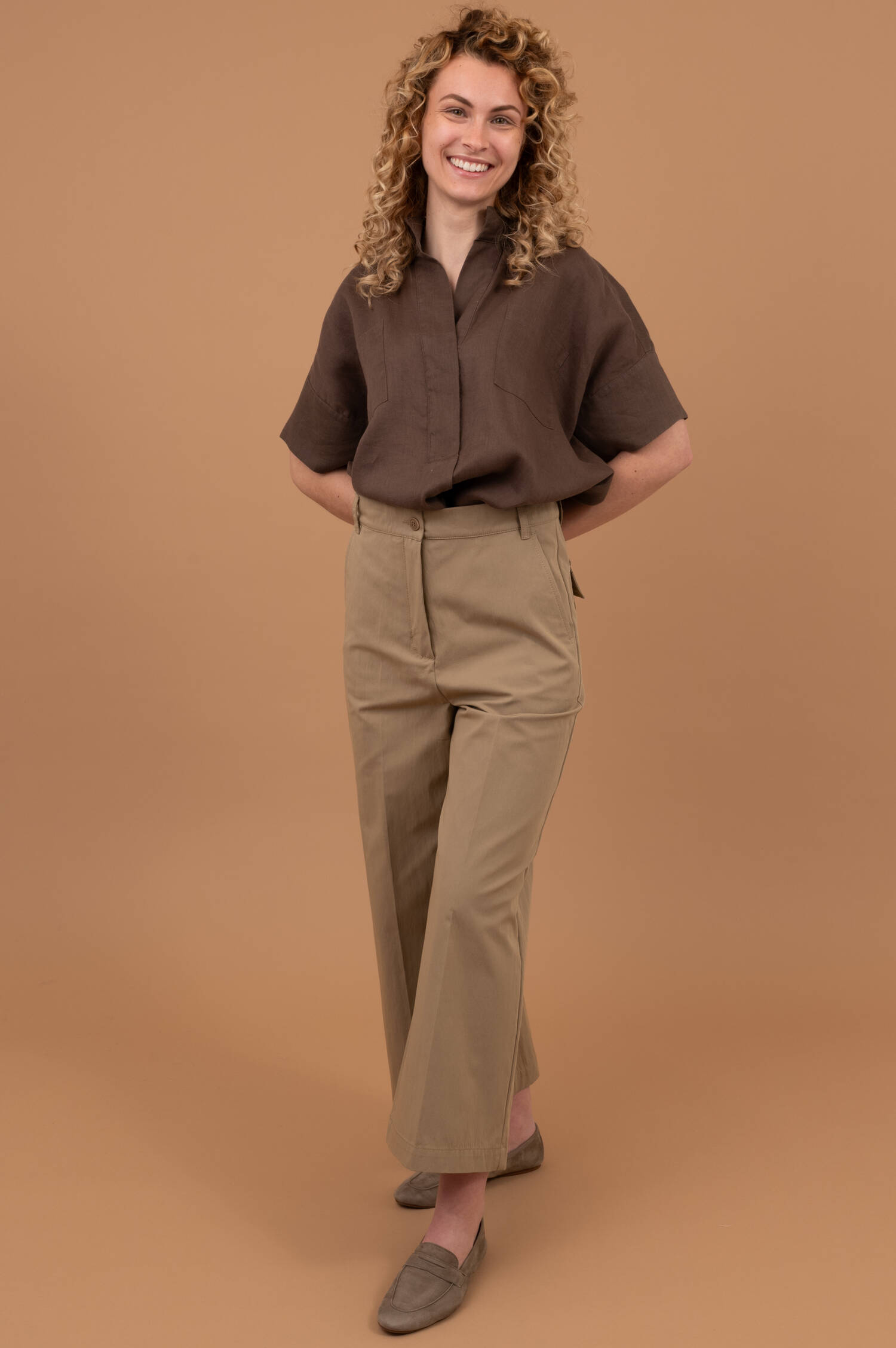 Straight Pants RONCO in Haselnuss