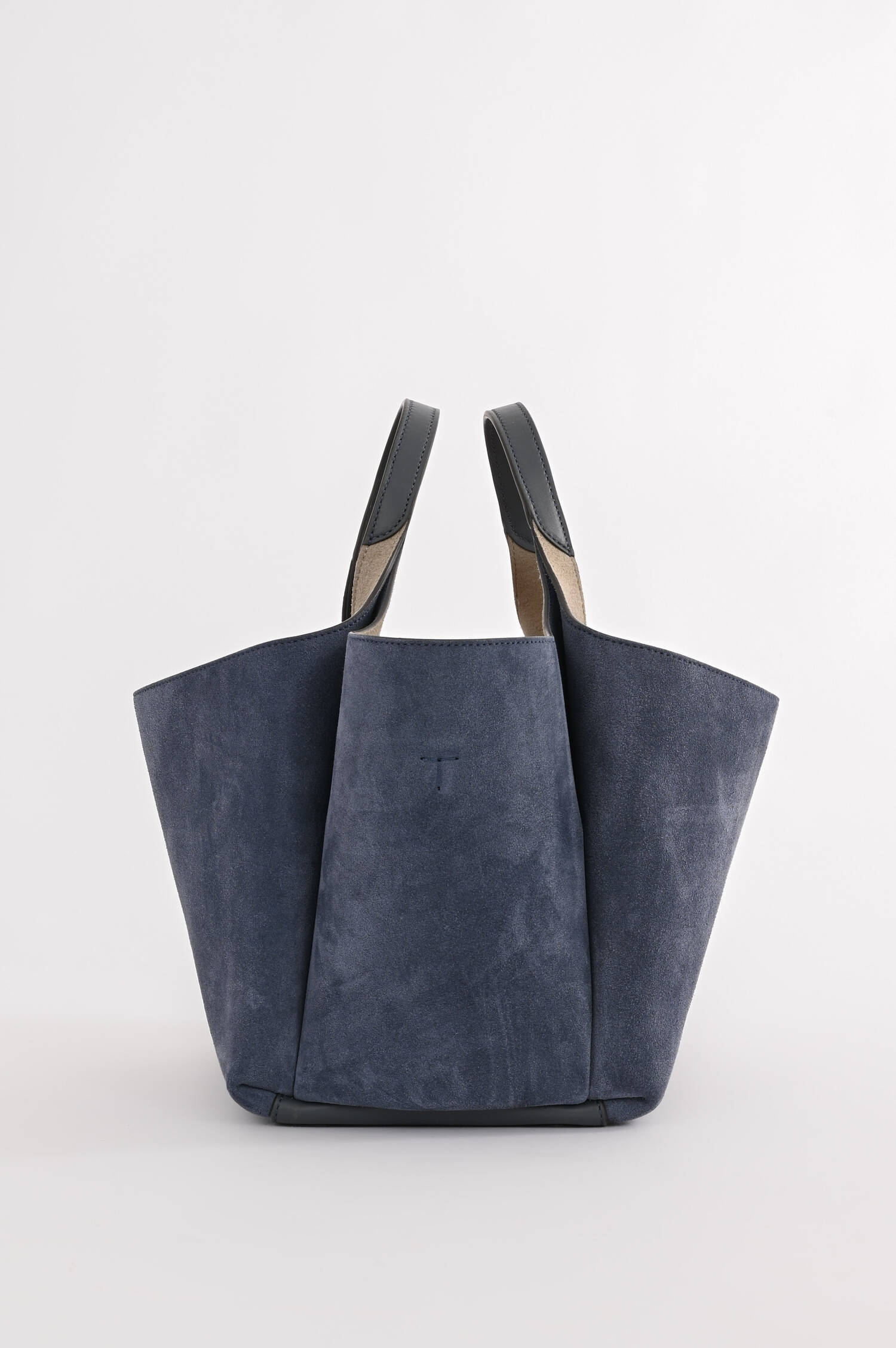 Mini Tasche APA aus Veloursleder in Indaco Ombra