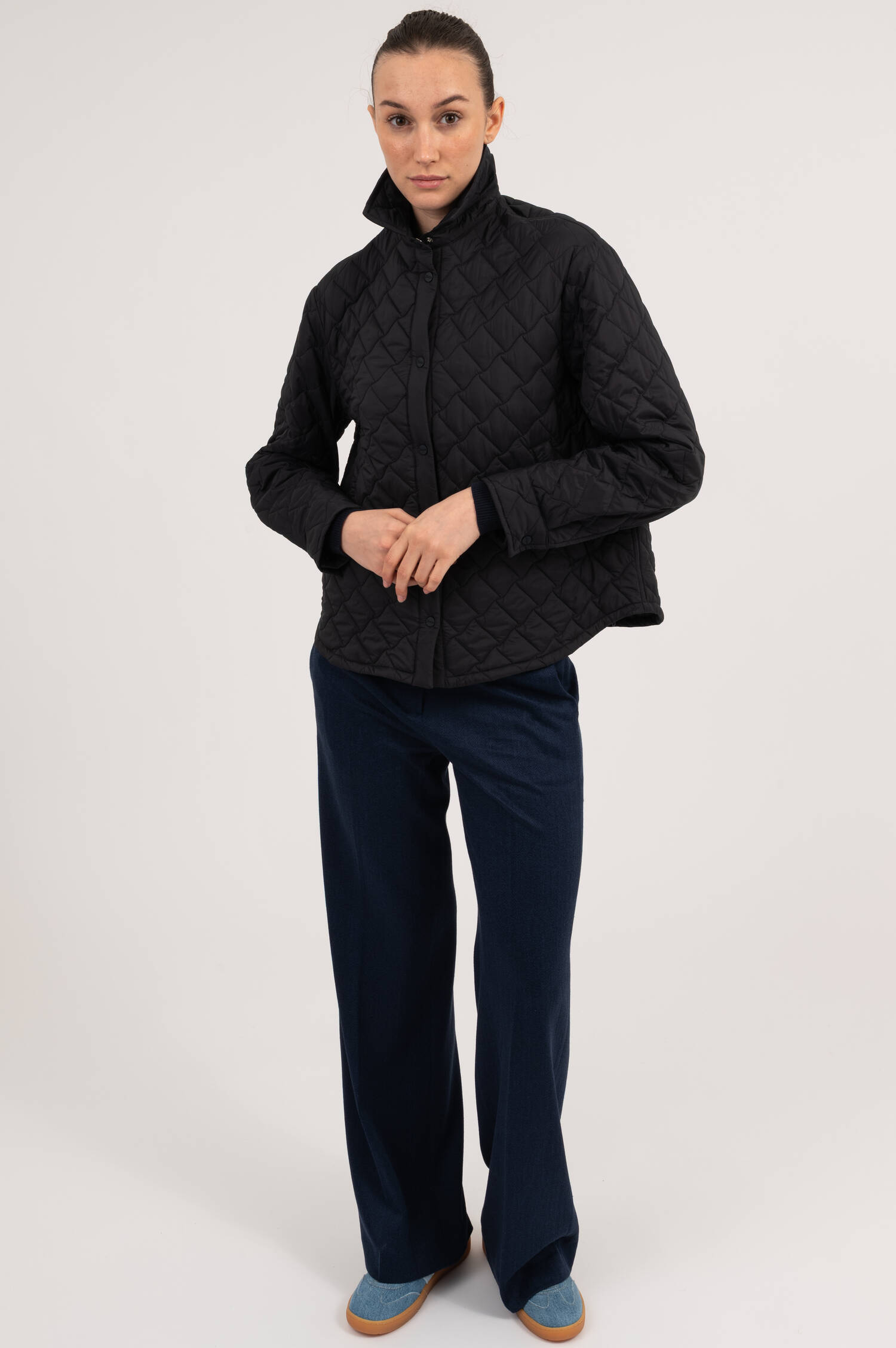 Steppjacke mit Rautenmuster in Navy Steppjacke mit Rautenmuster in Navy