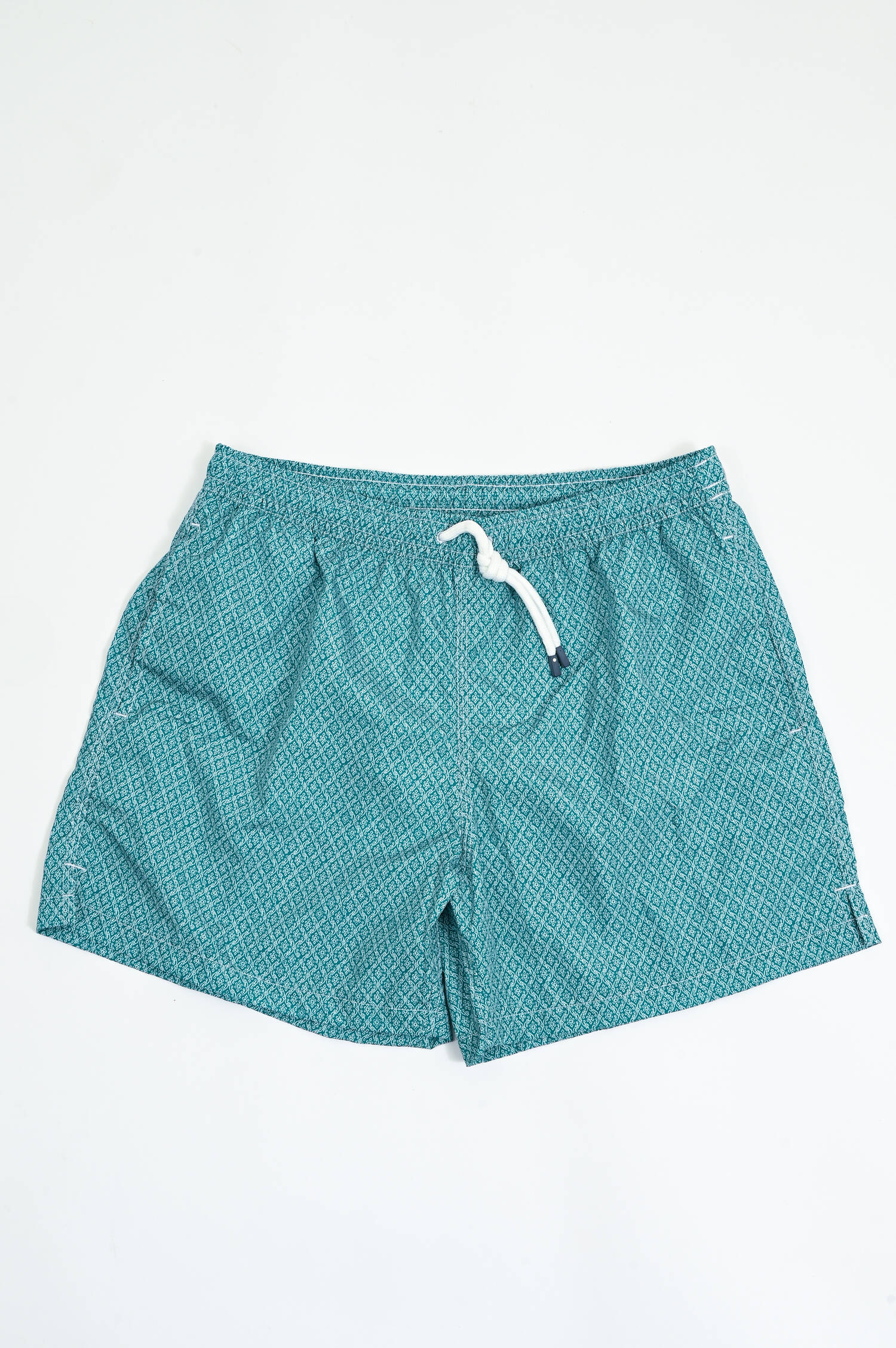 Badehose MADEIRA mit Mosaikmuster in Dunkelgrün